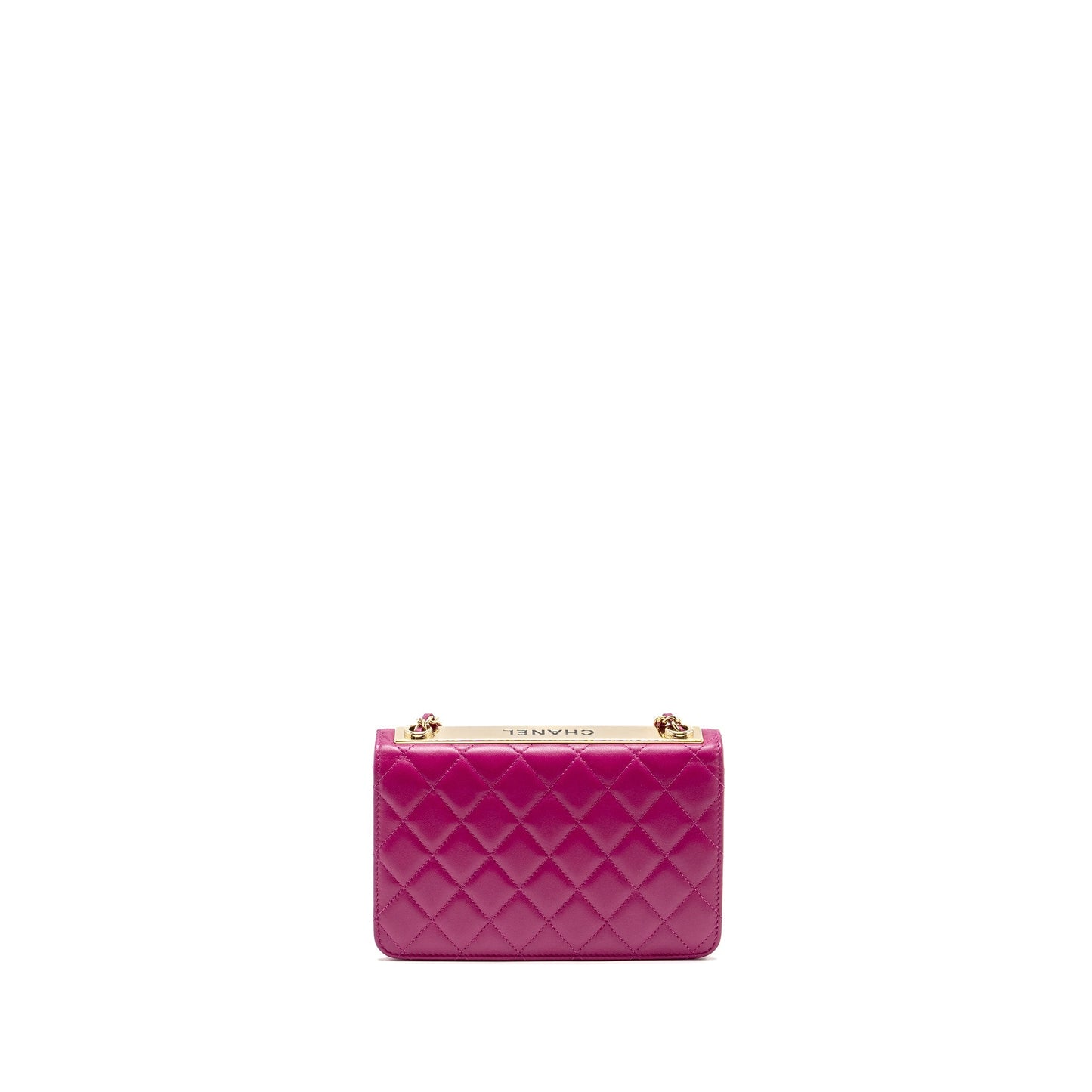 Chanel Trendy CC on Lambskin Fuchsia GHW Pink Wallet Case