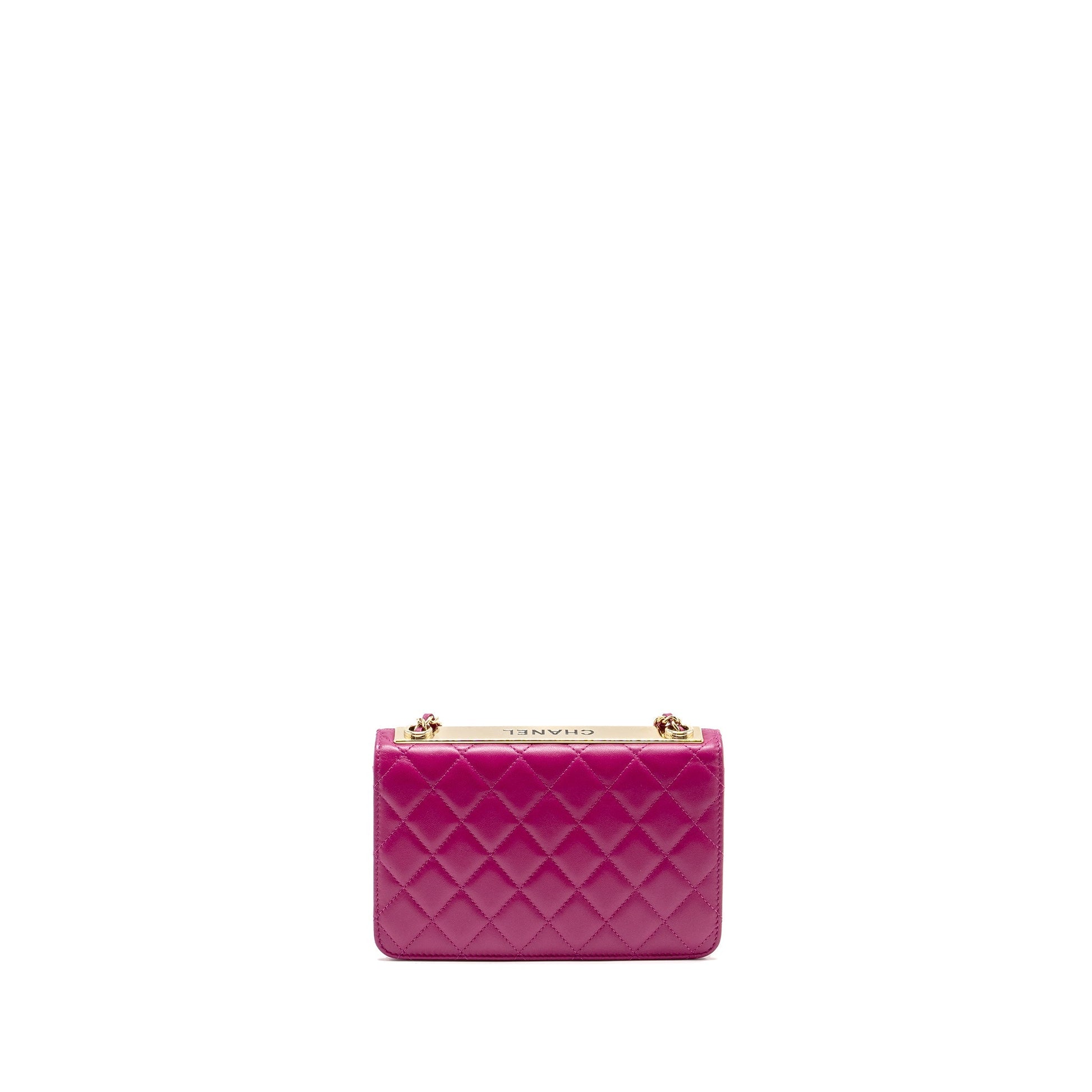 Chanel Trendy CC on Lambskin Fuchsia GHW Pink Wallet Case
