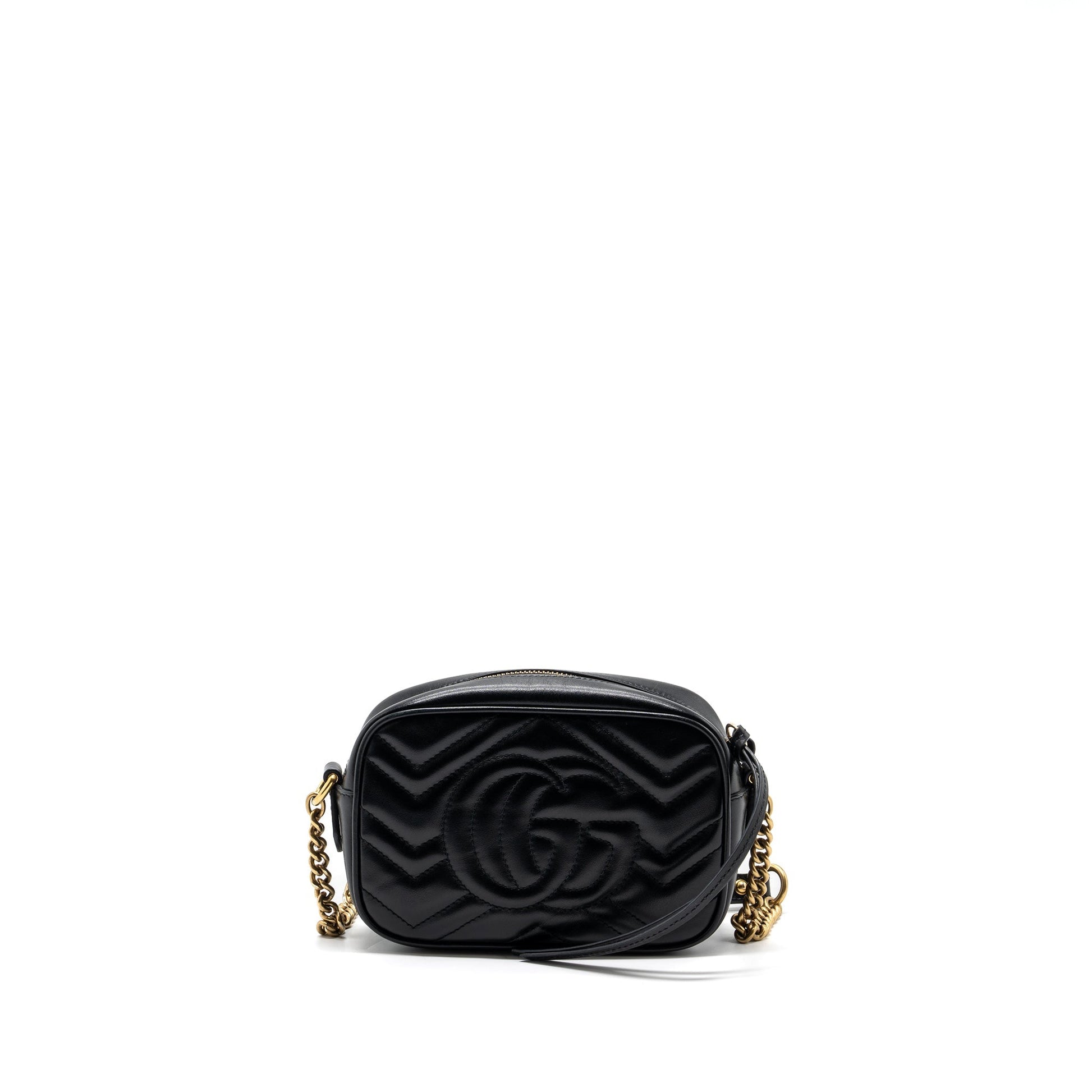 Gucci Marmont Camera Bag Leather Black Travel Bag
