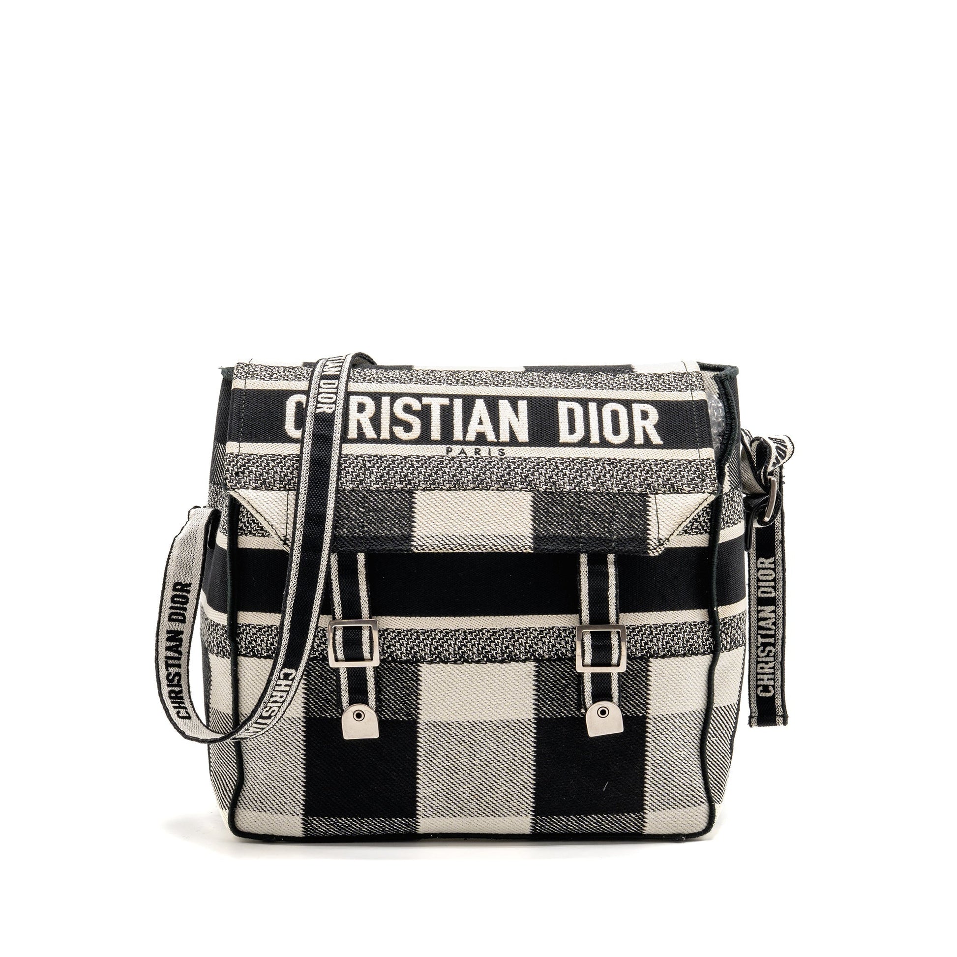 Dior camp Messenger Purse Handbag Canvas Black Travel Bag