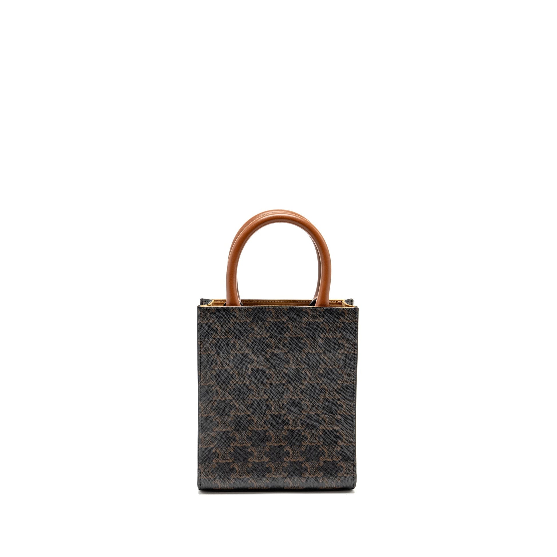 Celine Vertical Cabas Triomphe Handbag Canvas Mini Travel Bag