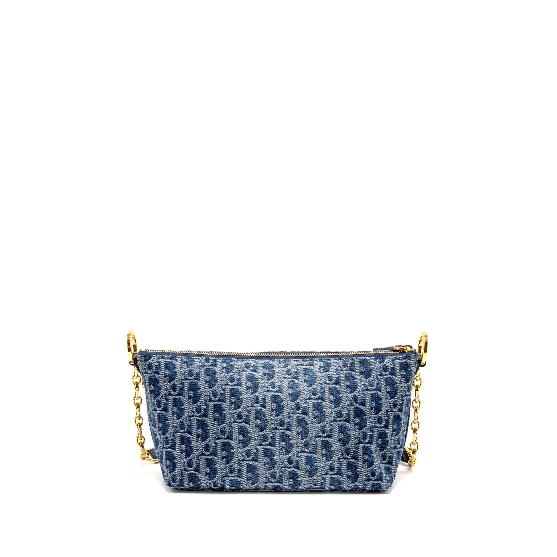 Dior star Oblique Hobo Purse Handbag Denim Blue Travel Bag
