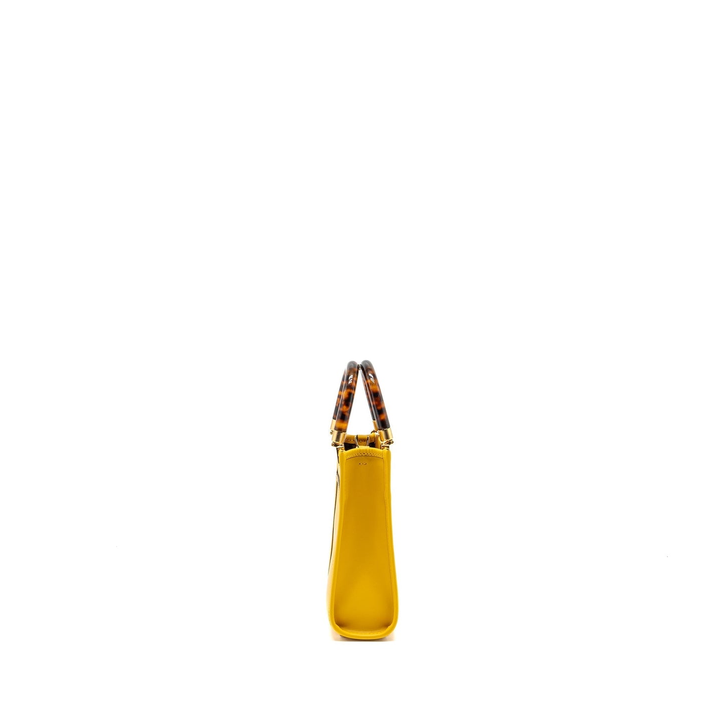 Fendi Sunshine Shopper Calfskin Handbag Yellow Mini Travel Bag