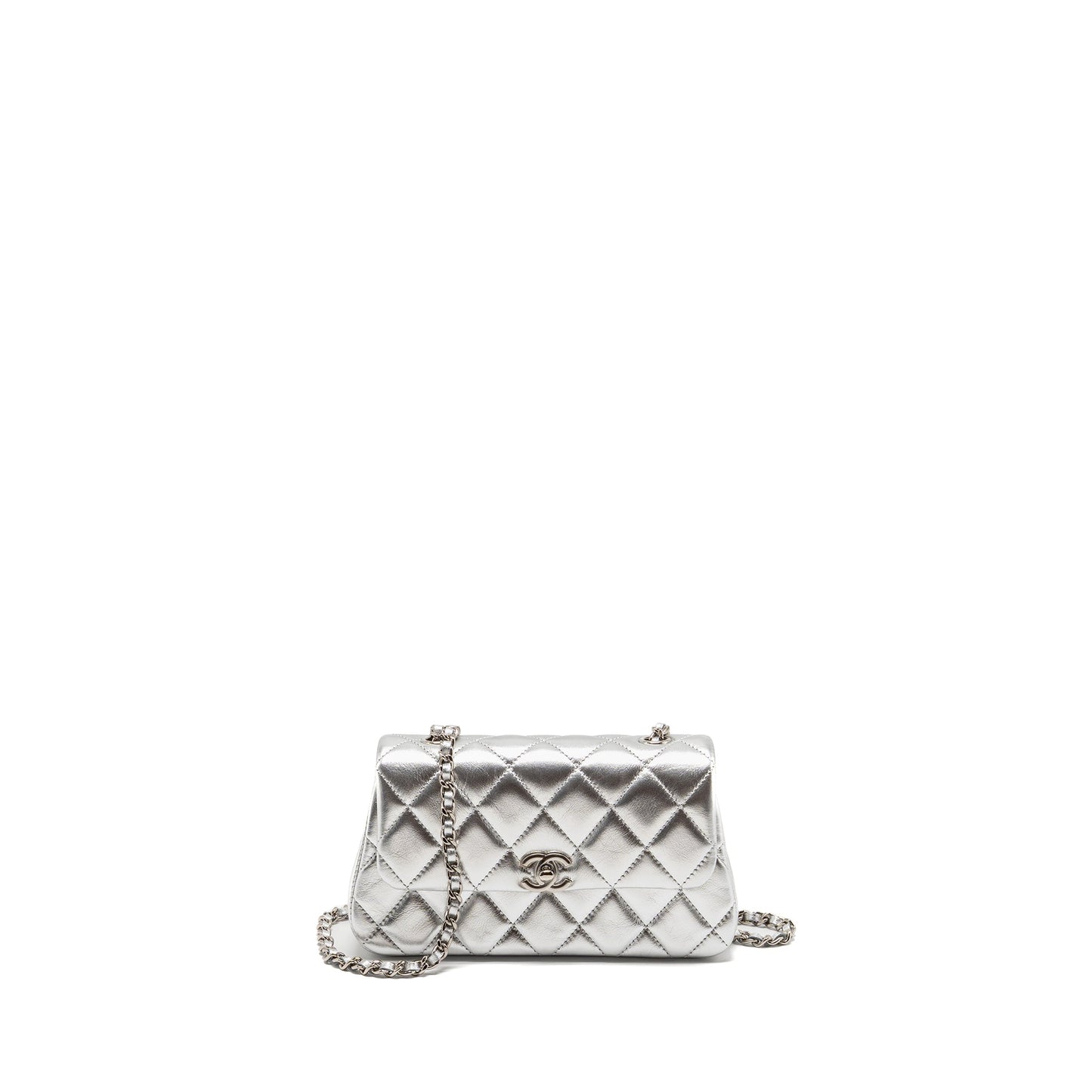 Chanel 25s O-phone Holder Calfskin SHW microchip Silver Handbag