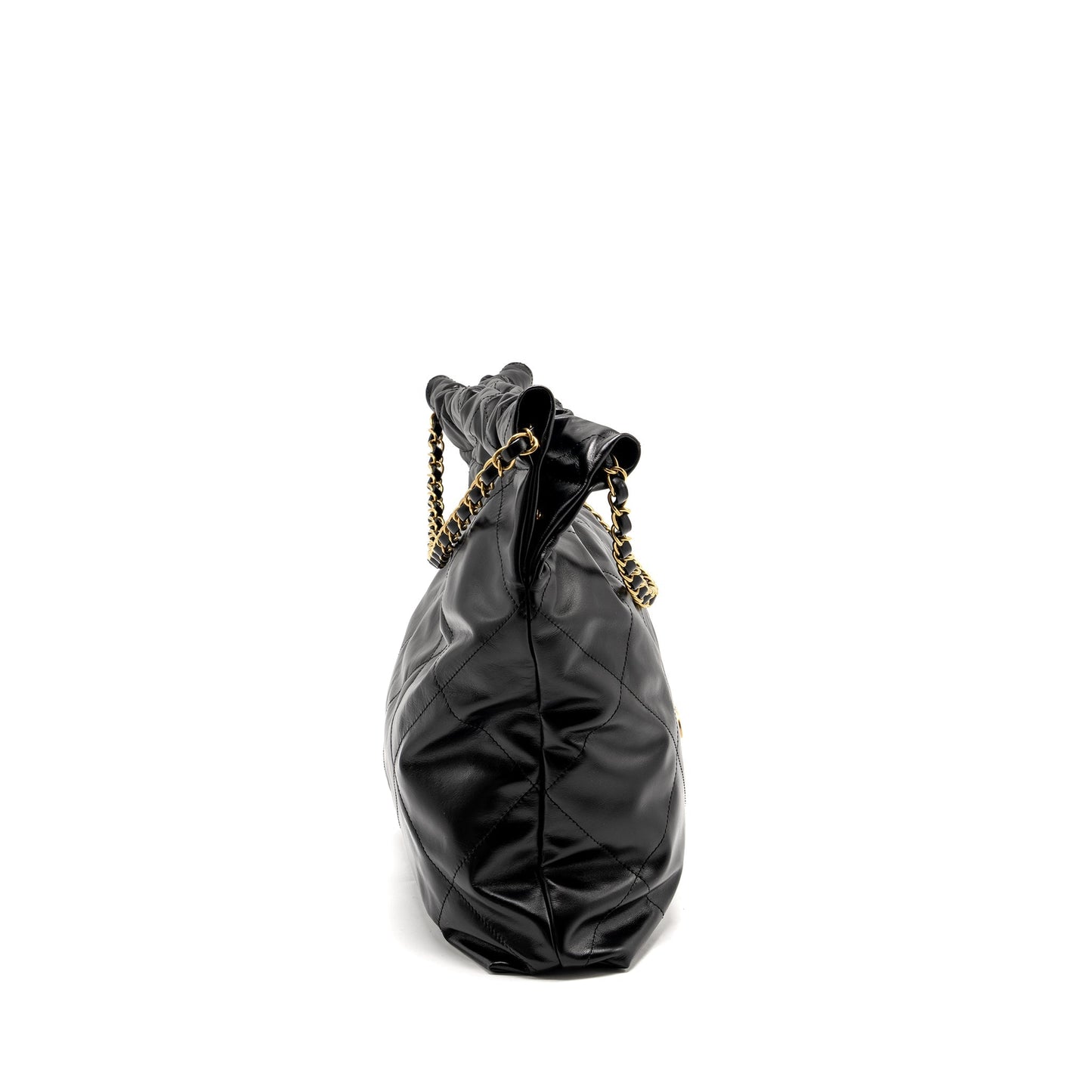 Chanel 22 Shiny Calfskin GHW microchip Black Handbag 6