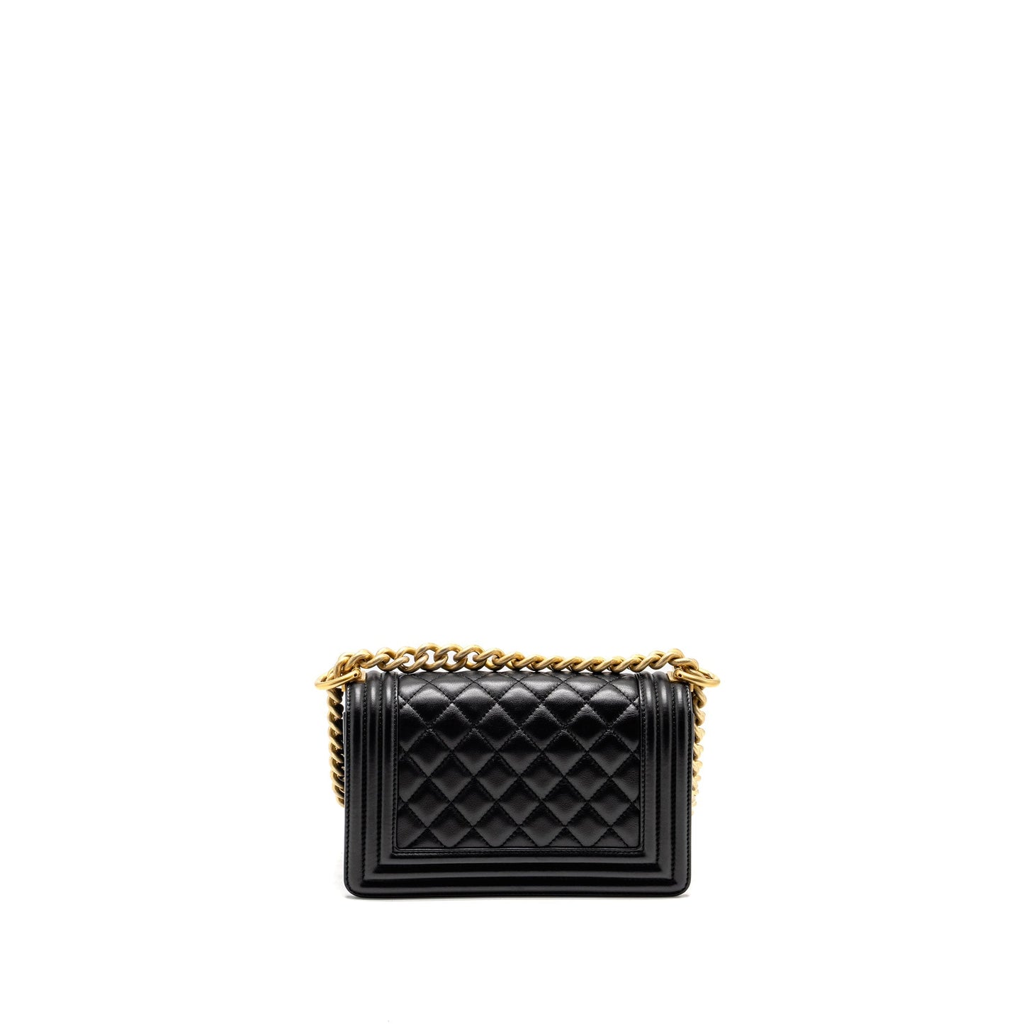 Chanel Boy Calfskin GHW Microchip Black Small Handbag Microchip 2