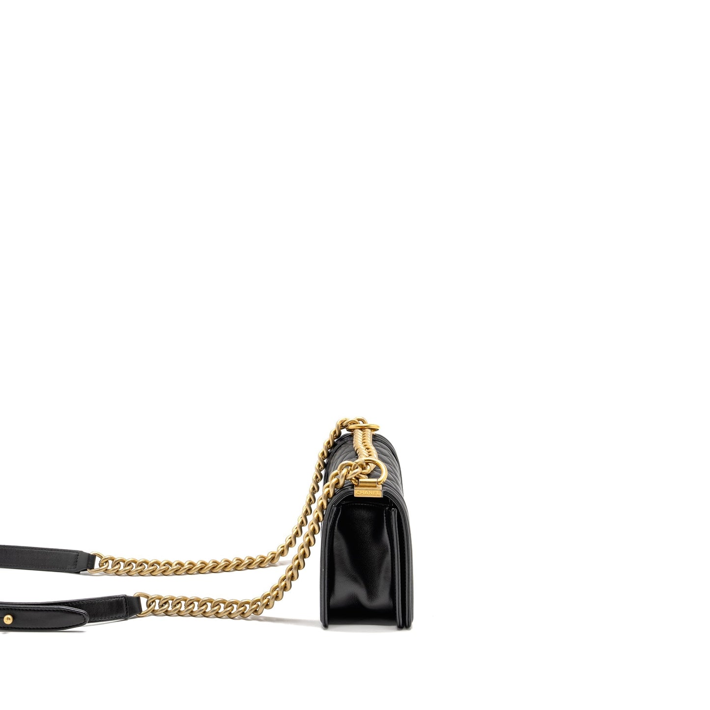 Chanel Boy Calfskin GHW Microchip Black Small Handbag Microchip 2