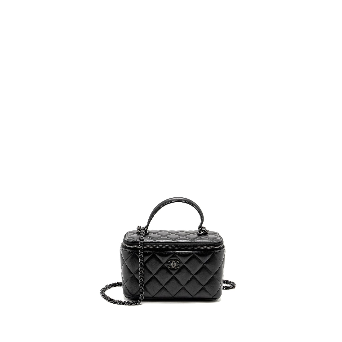 Chanel Long Vanity Lambskin SO Microchip Black Handbag
