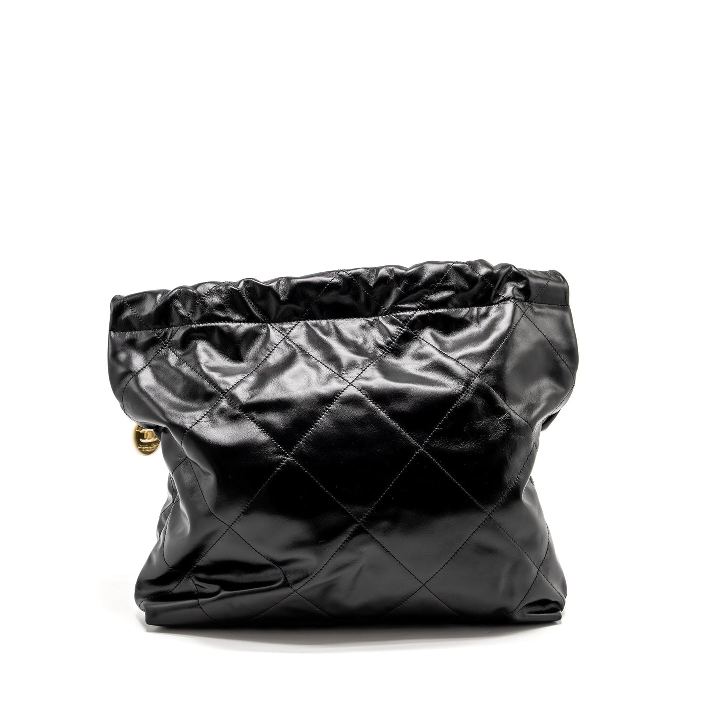 Chanel 22 Shiny Calfskin GHW microchip Black Handbag 6