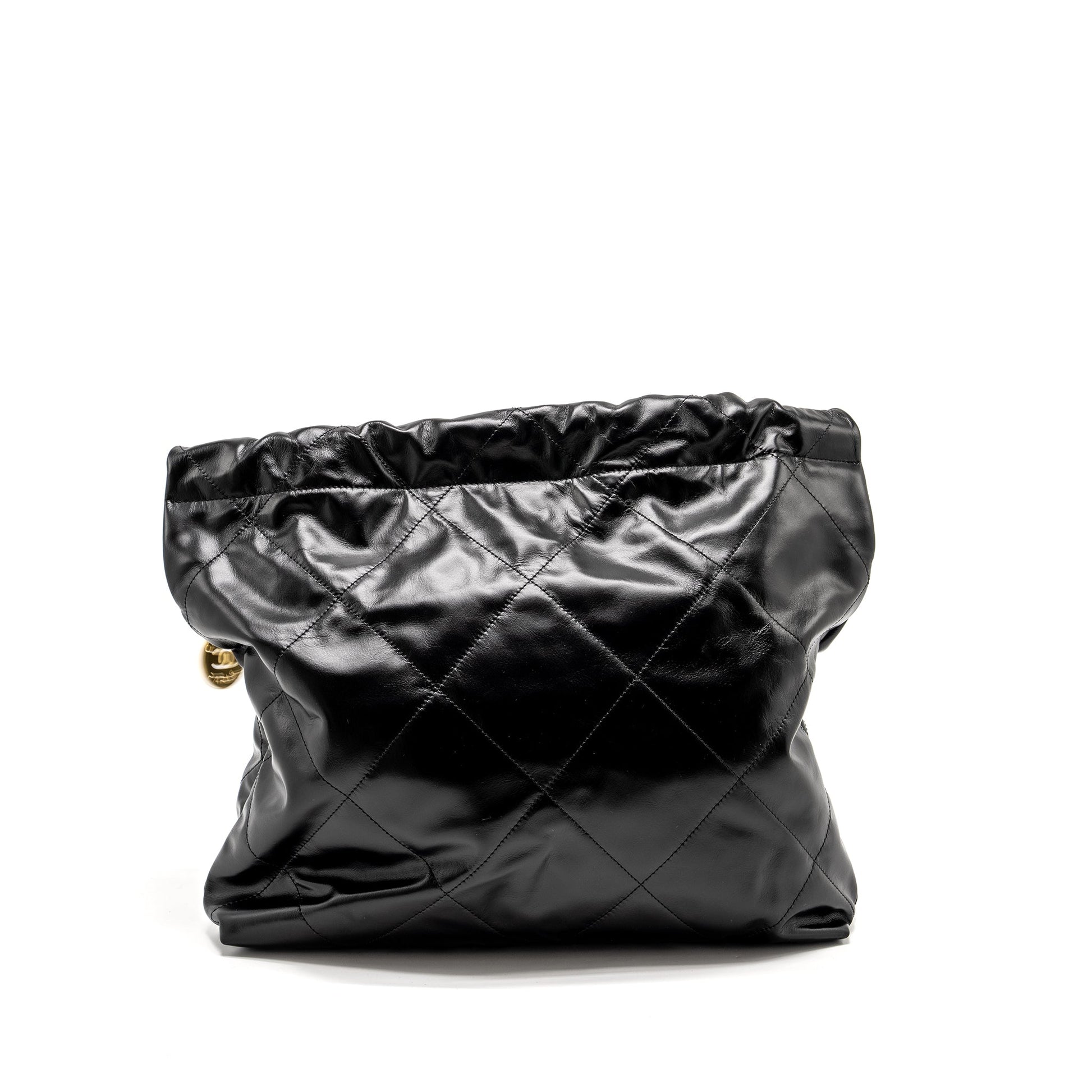 Chanel 22 Shiny Calfskin GHW microchip Black Handbag 6