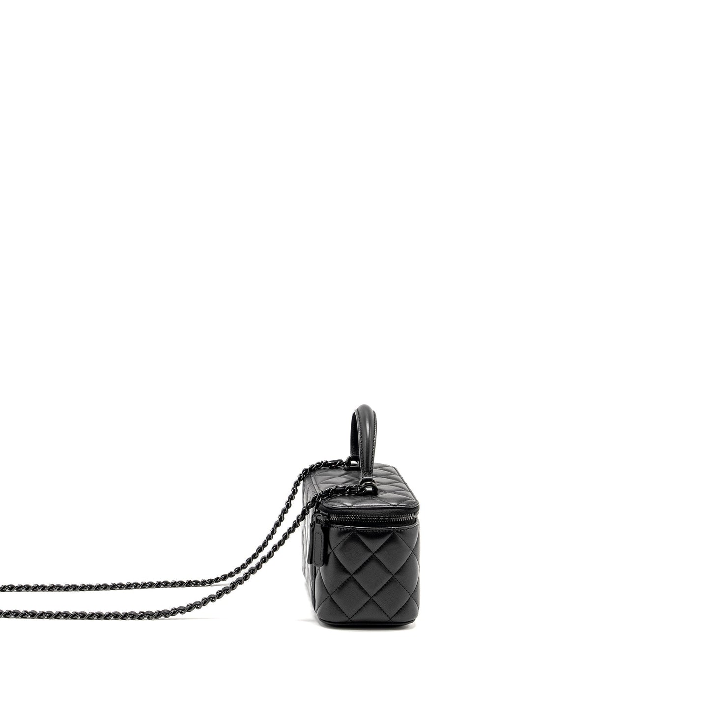 Chanel Long Vanity Lambskin SO Microchip Black Handbag