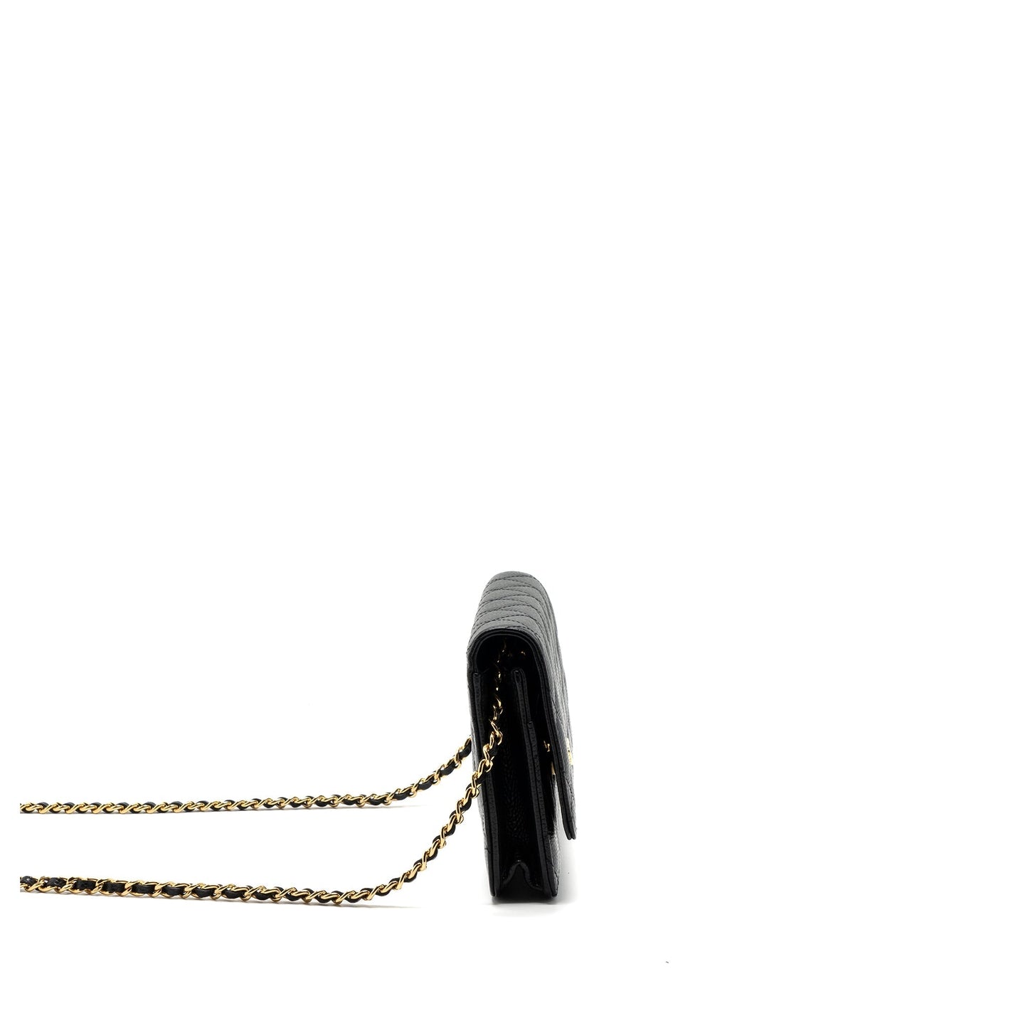 Chanel Classic On Caviar GHW Black Wallet Case Ghw 14