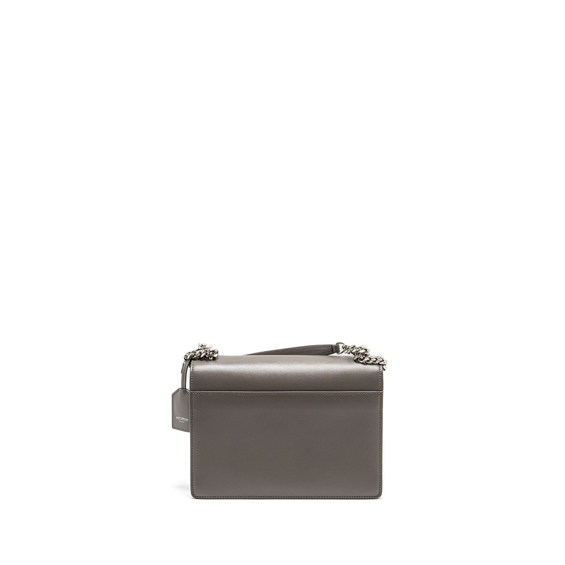 YSL Saint Laurent YSL Saint Sunset Purse Calfskin Grey Travel Medium Travel Bag