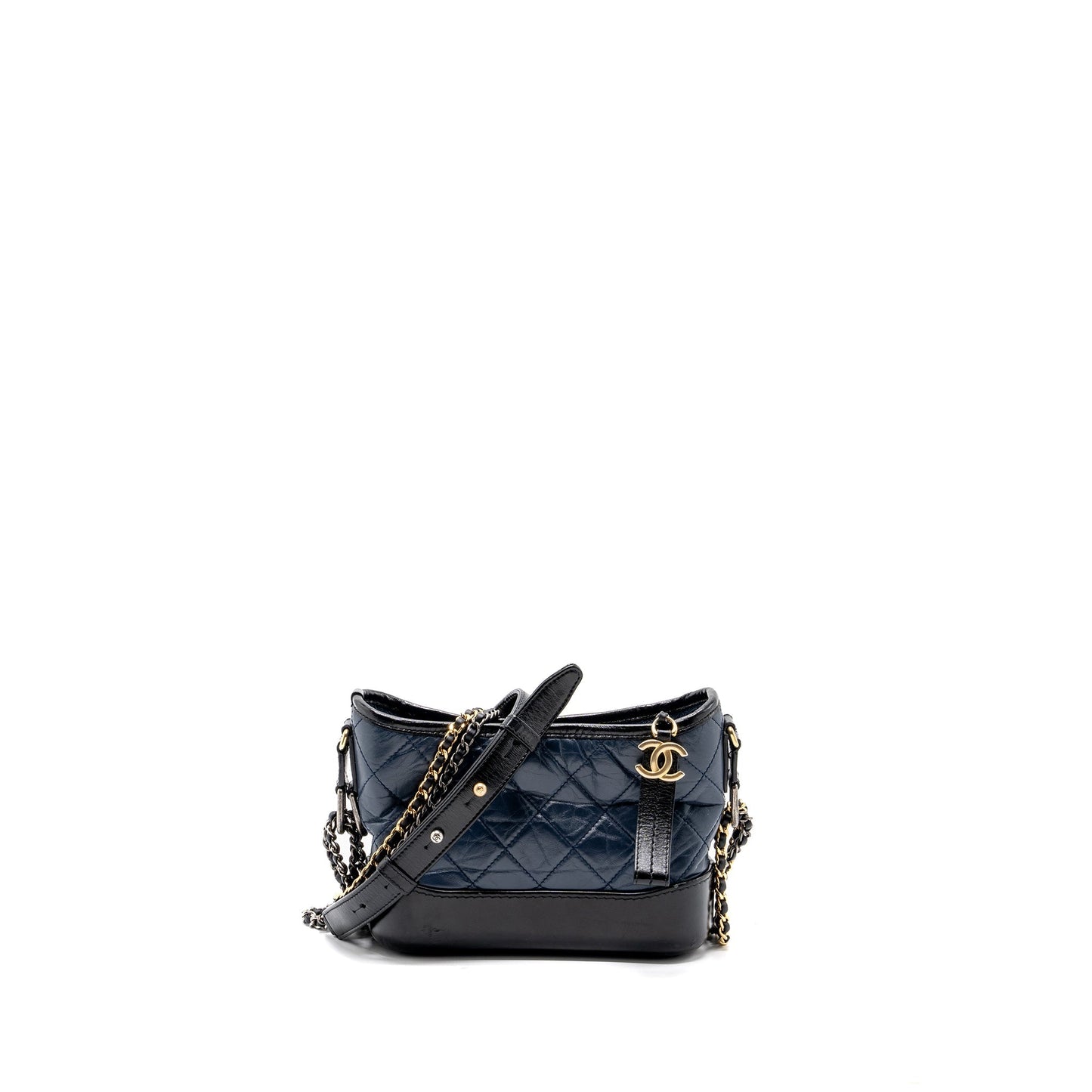 Chanel gabrielle hobo calfskin hardware Multicolor Black Blue Small Shoulder Bag