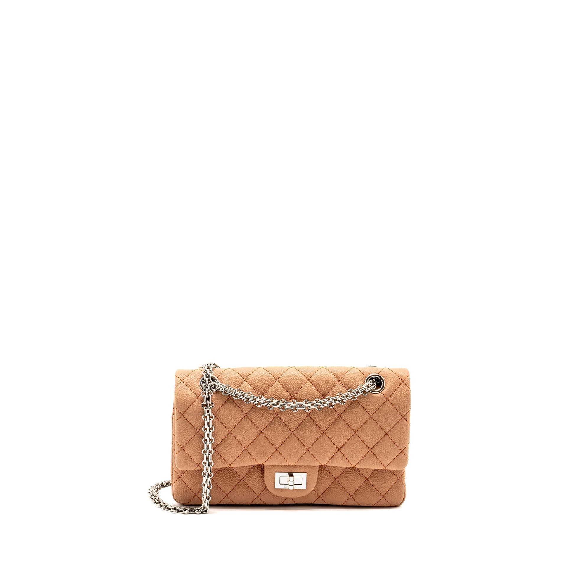 Chanel 2.55 Reissue Flap Grained Calfskin Light Brown Small Shoulder Bag