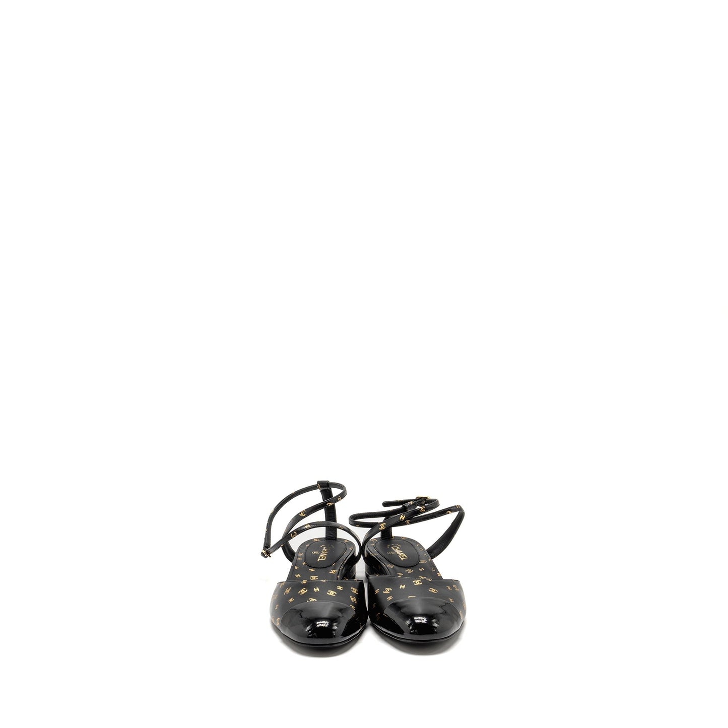 Chanel n Patent Calfskin GHW Black Gold Shoes