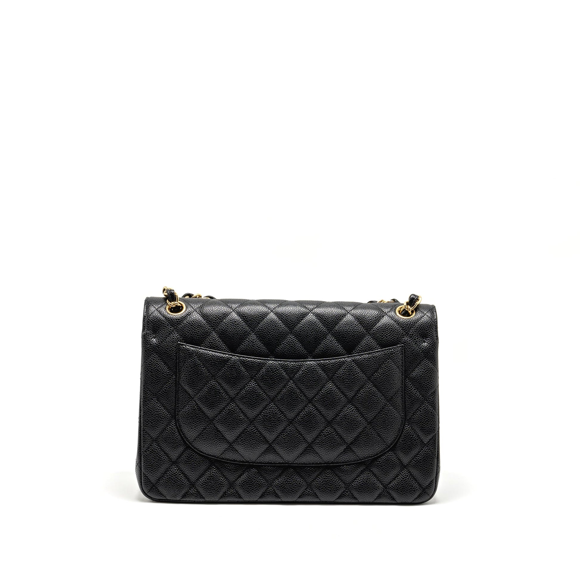 Chanel Jumbo Classic Double Flap Caviar GHW Black Shoulder Bag 7