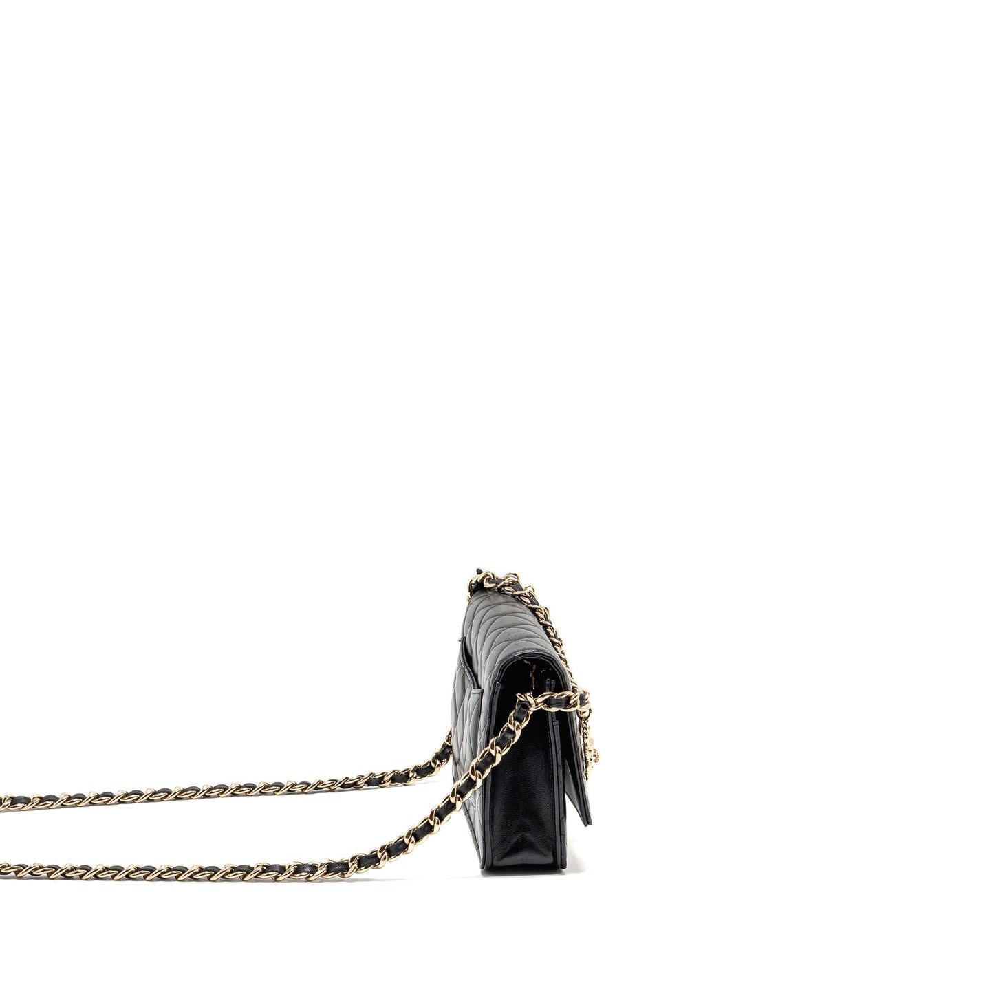 Chanel Coco Charm on Lambskin LGHW Black Key Chain Lghw 1