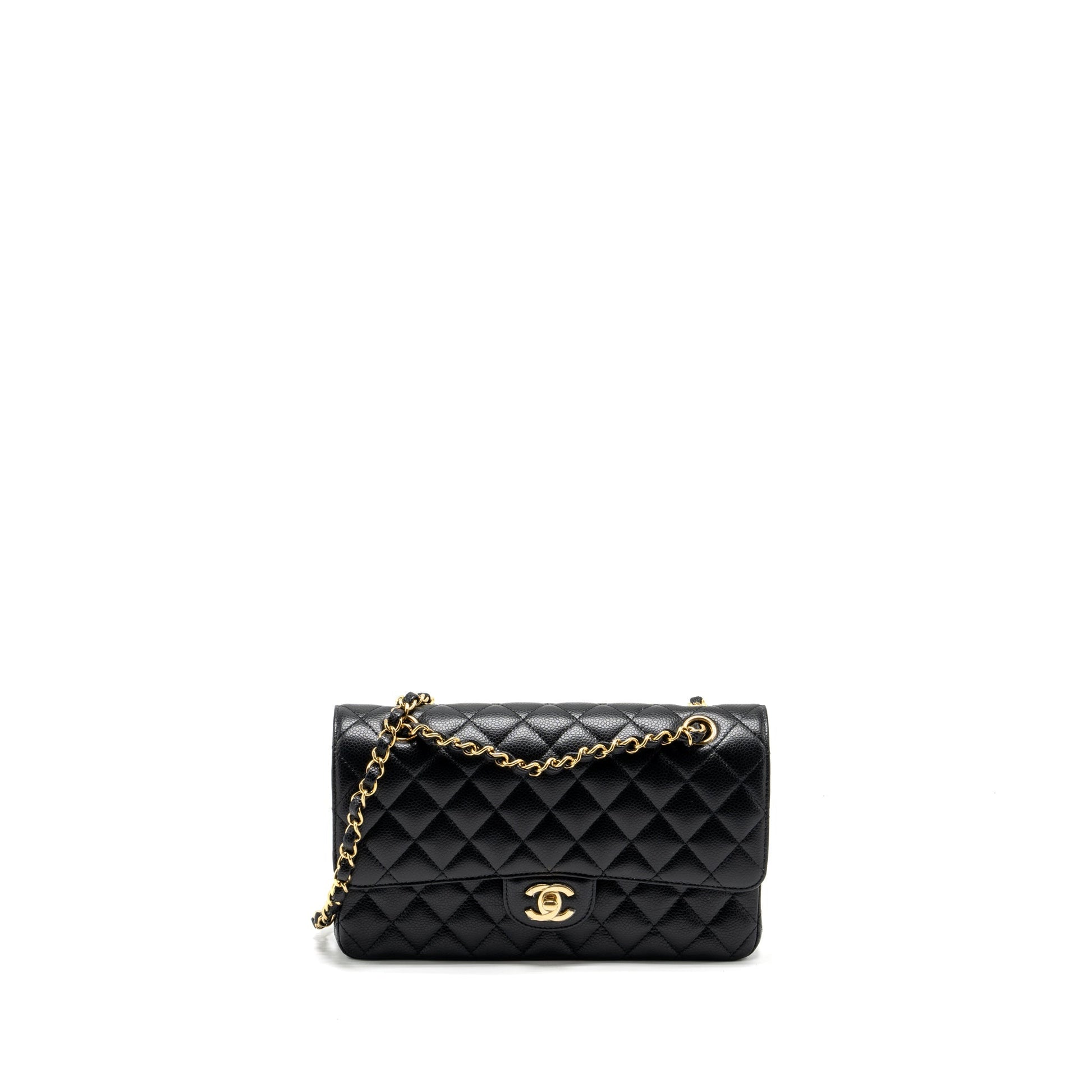 Chanel classic double flap Caviar GHW microchip Black Shoulder Bag Microchip 9