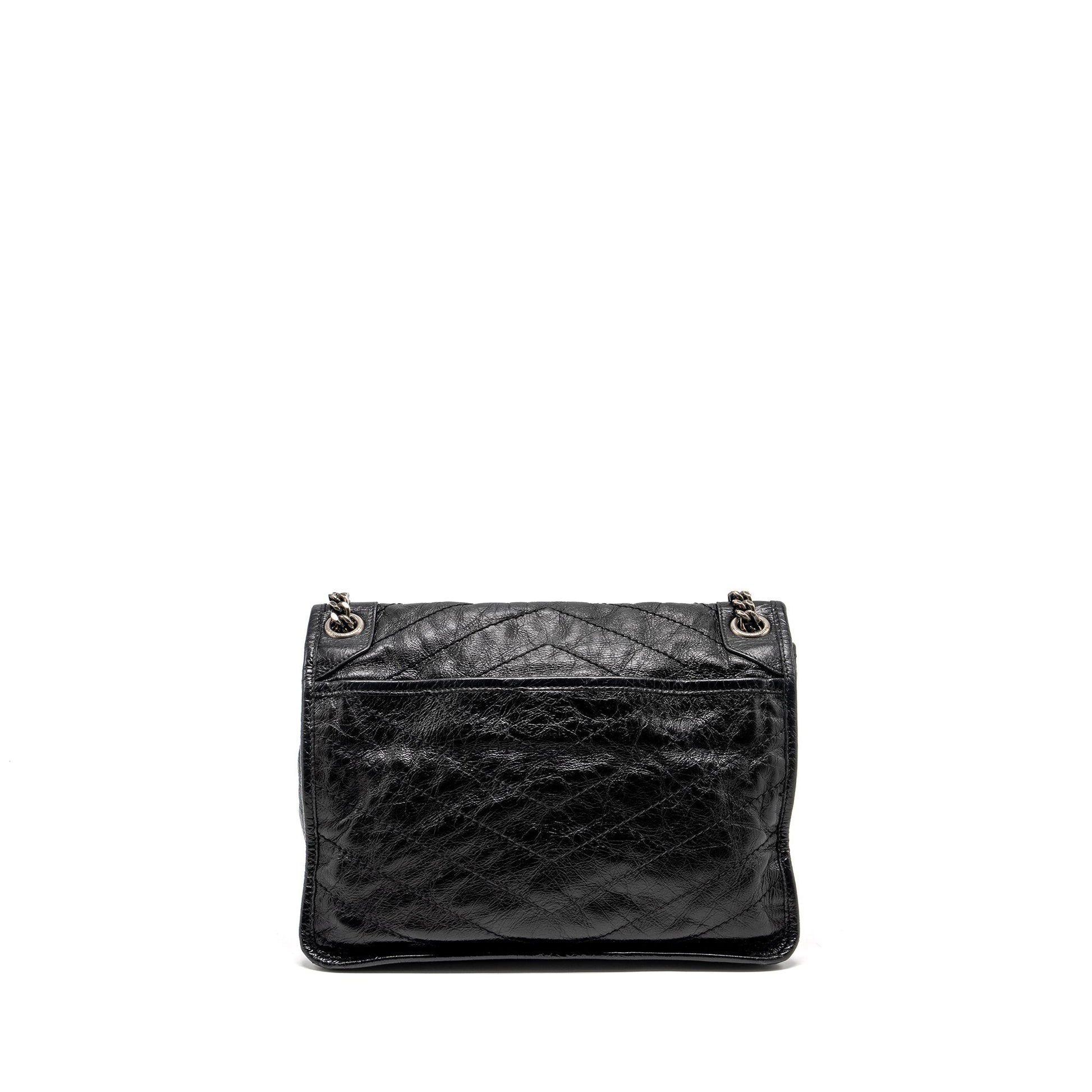 YSL Saint Laurent Niki Calfskin Handbag Black Medium Travel Bag