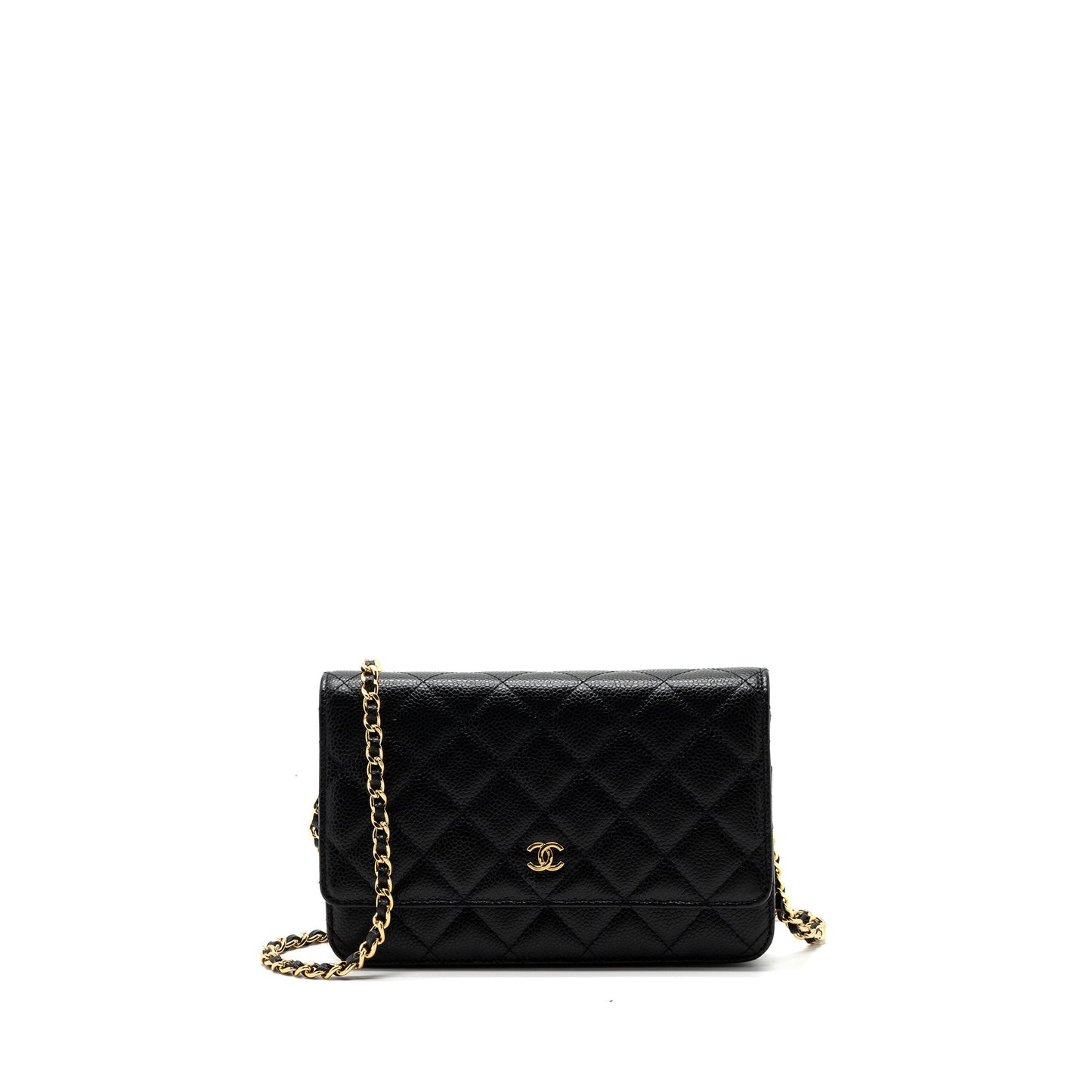 Chanel Classic On Caviar GHW Black Wallet Case Ghw 14
