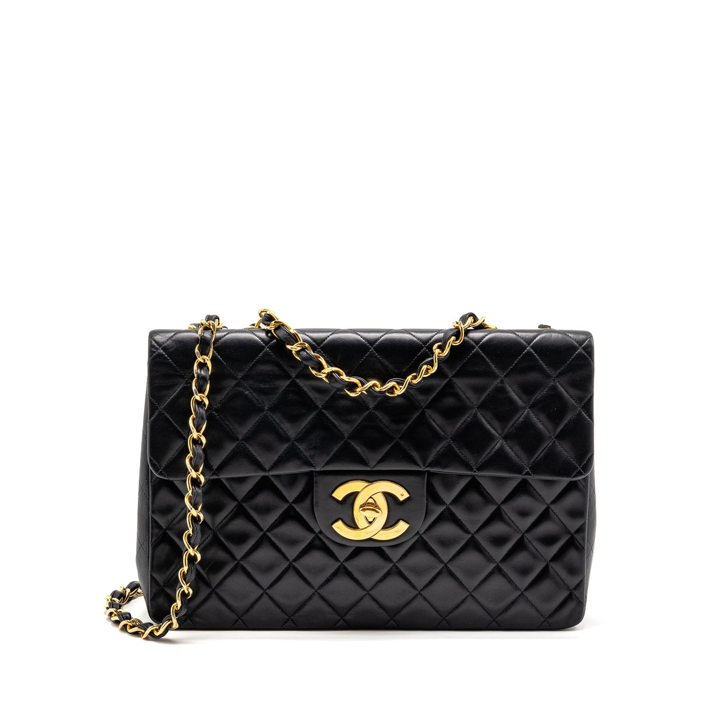 Chanel Classic Flap Jumbo Calfskin GHW Black Handbag