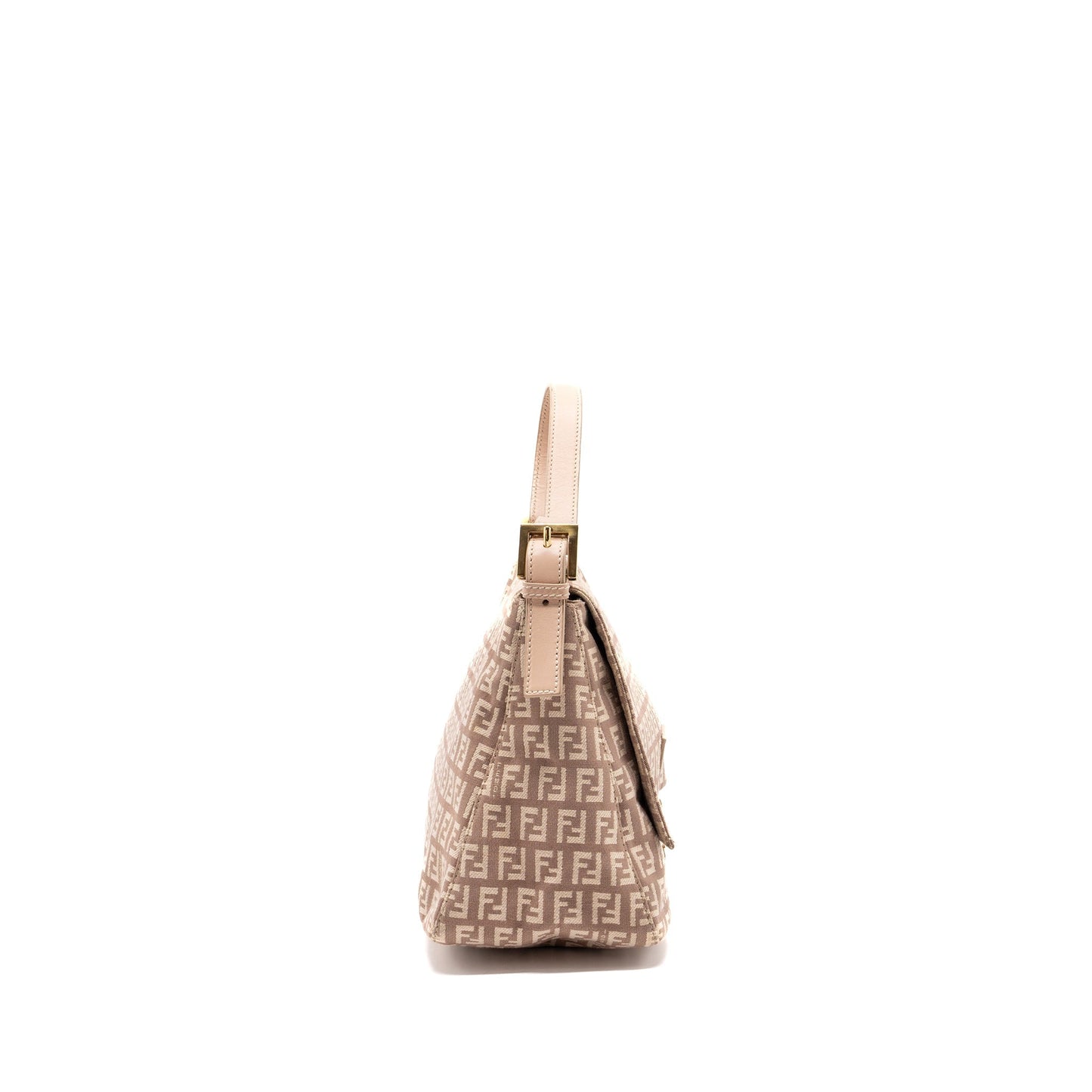 Fendi Zucchino Mama Purse Jacquard Light Canvas Pink Flap Travel Bag