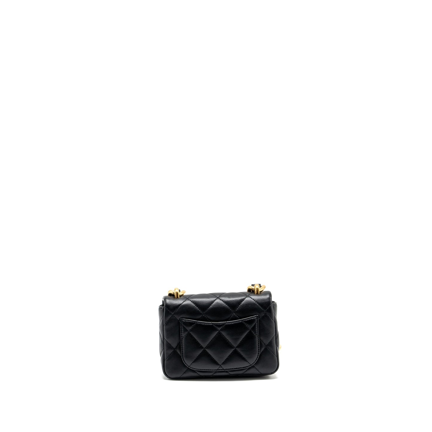Chanel Square Flap Giant Lambskin GHW Microchip Shoulder Bag