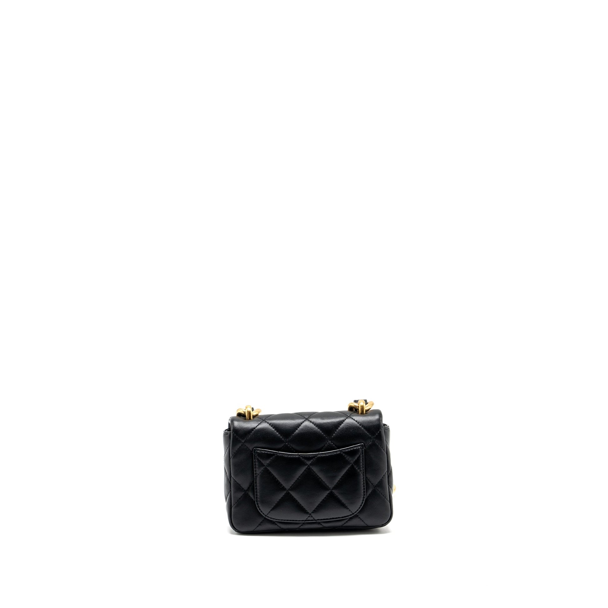 Chanel Square Flap Giant Lambskin GHW Microchip Shoulder Bag