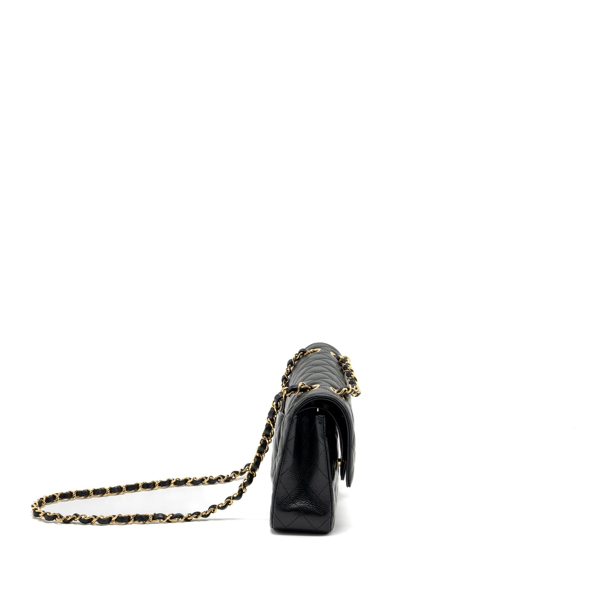 Chanel classic double flap Caviar GHW microchip Black Shoulder Bag Microchip 9