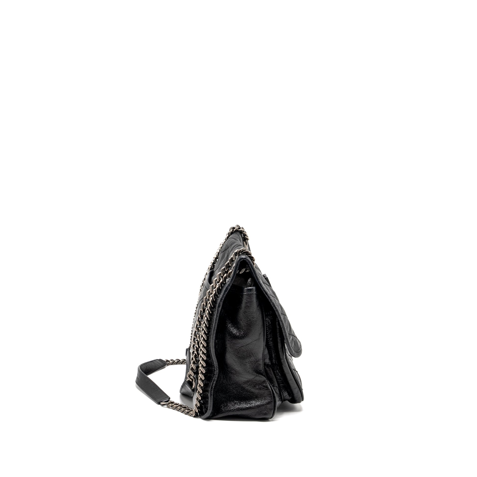 YSL Saint Laurent Niki Calfskin Handbag Black Medium Travel Bag