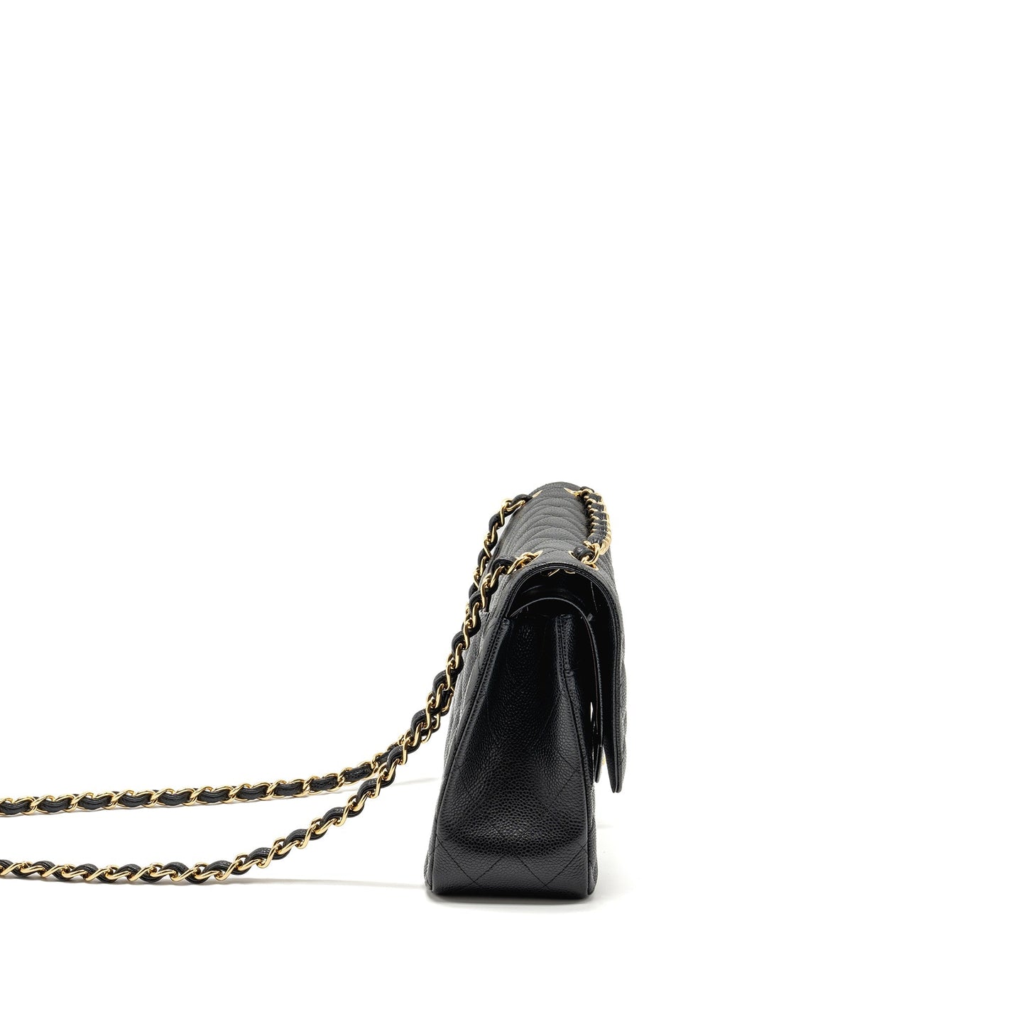 Chanel Jumbo Classic Double Flap Caviar GHW Black Shoulder Bag 7