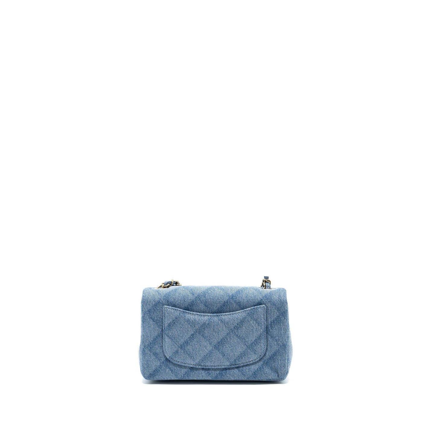Chanel 22B Rectangular Flap Denim Light LGHW Blue Shoulder Bag