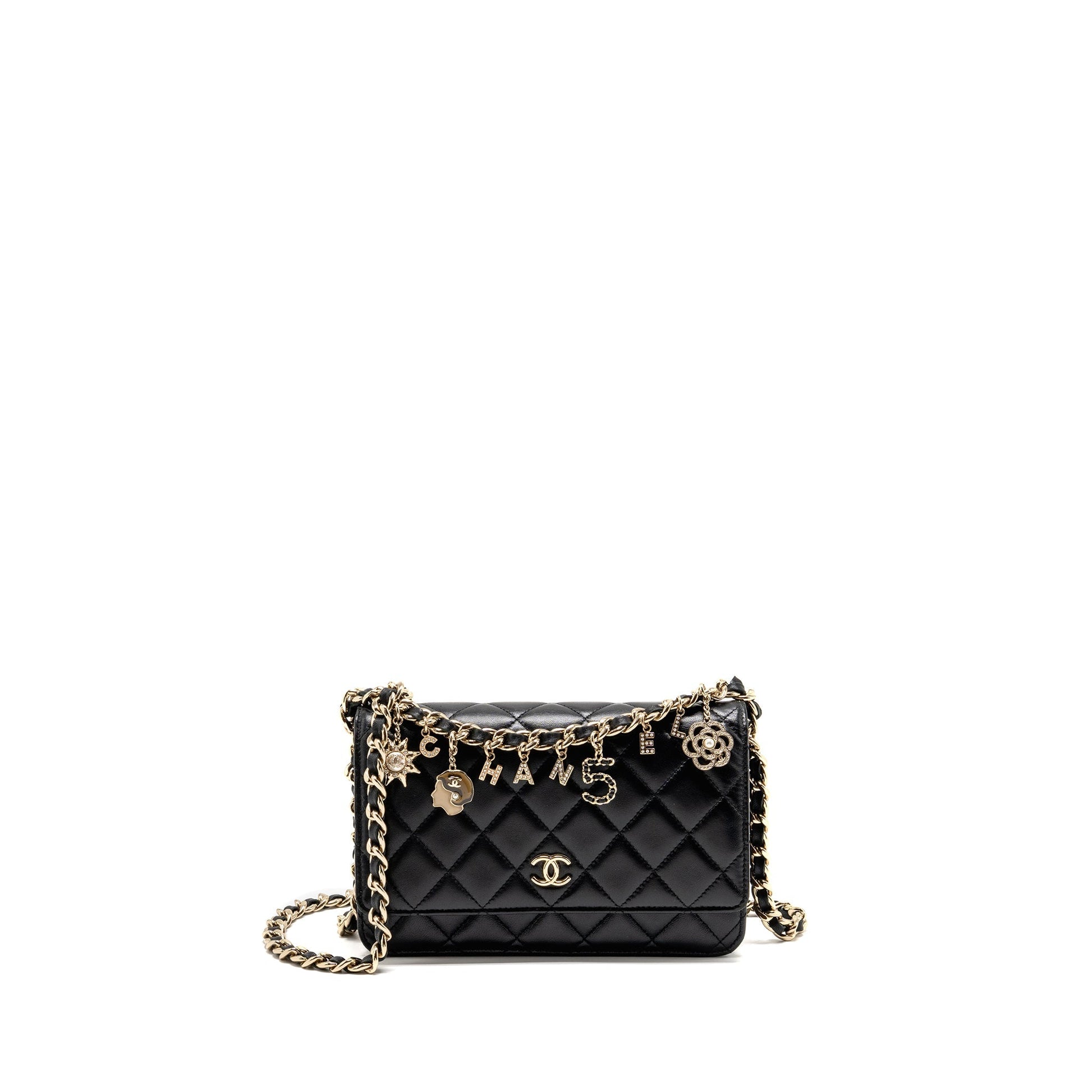 Chanel Coco Charm on Lambskin LGHW Black Key Chain Lghw 1