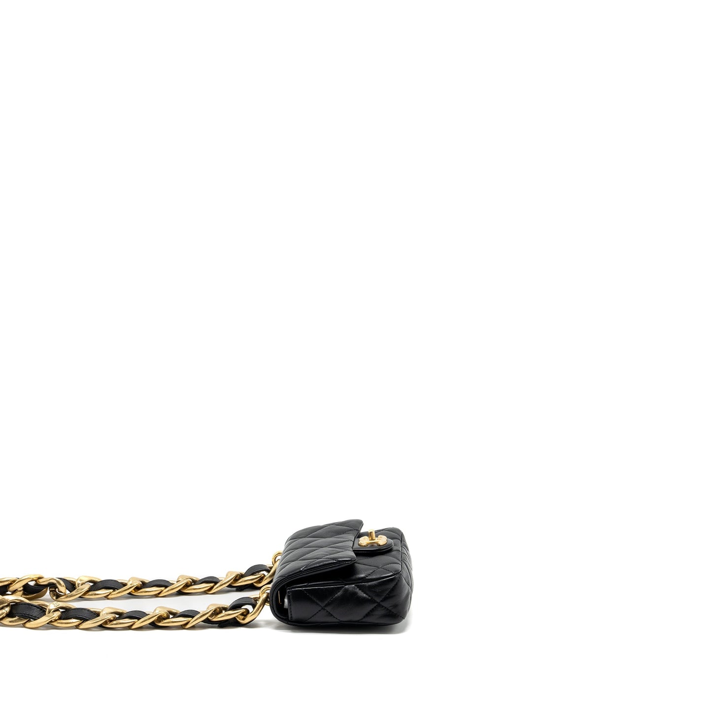 Chanel Square Flap Giant Lambskin GHW Microchip Shoulder Bag