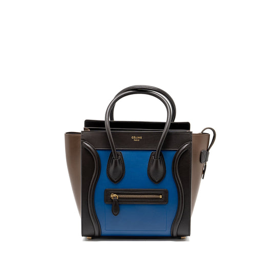 Celine Micro Luggage Purse Calfskin Multicolour Handbag Travel Bag