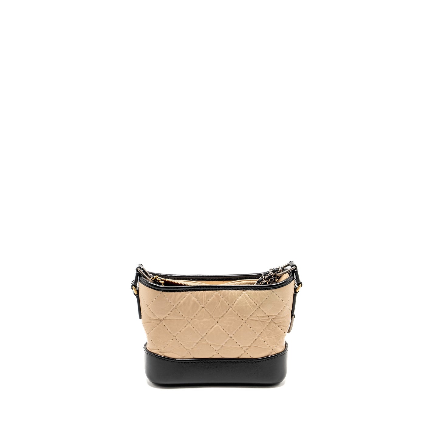 Chanel Gabrielle Hobo Aged Calfskin Hardware Multicolour Black Beige Small Shoulder Bag Hardware 2
