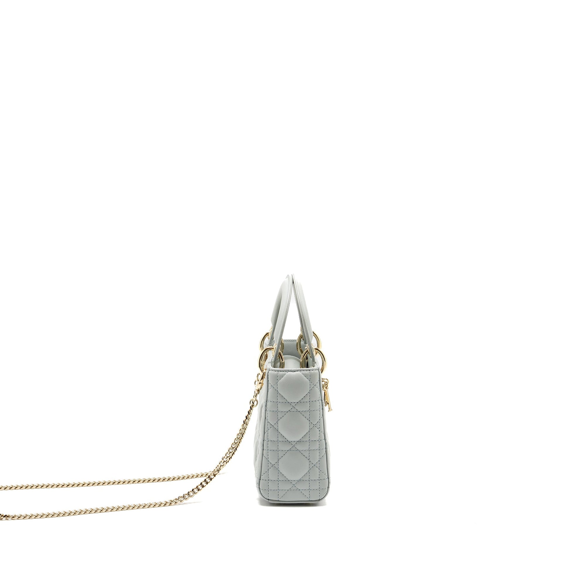 Dior Lady Lambskin Light Handbag Blue Mini Travel Bag