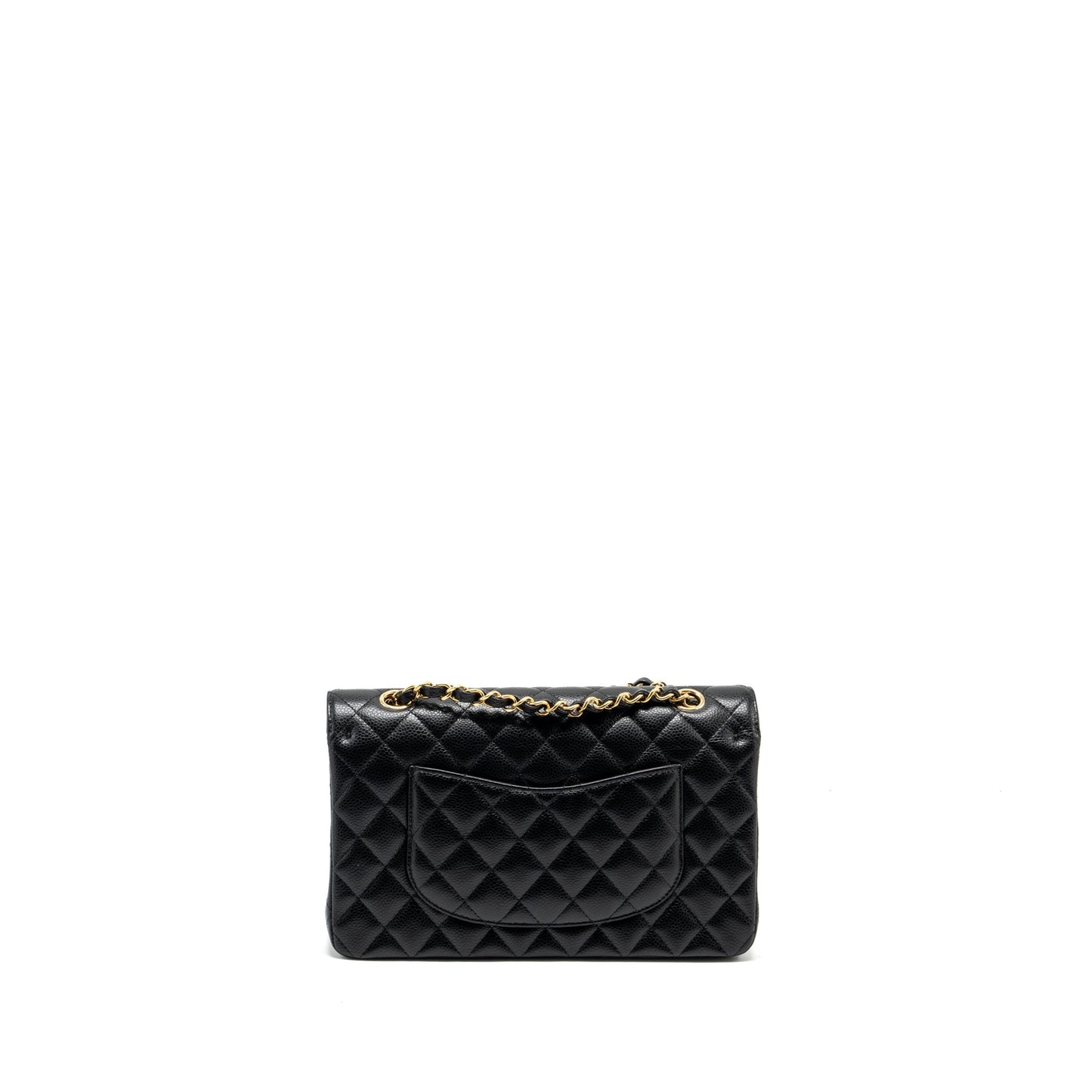 Chanel classic double flap Caviar GHW microchip Black Shoulder Bag Microchip 9