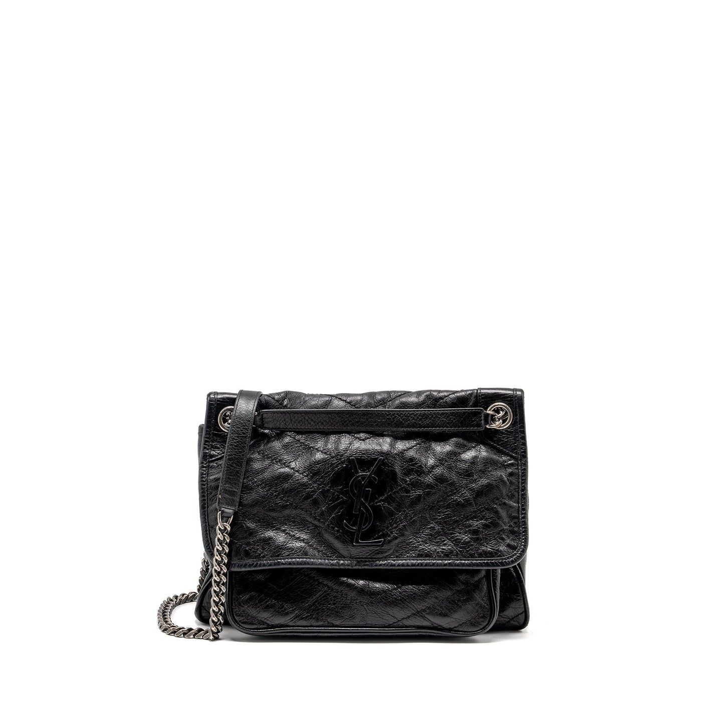 YSL Saint Laurent Niki Calfskin Handbag Black Medium Travel Bag