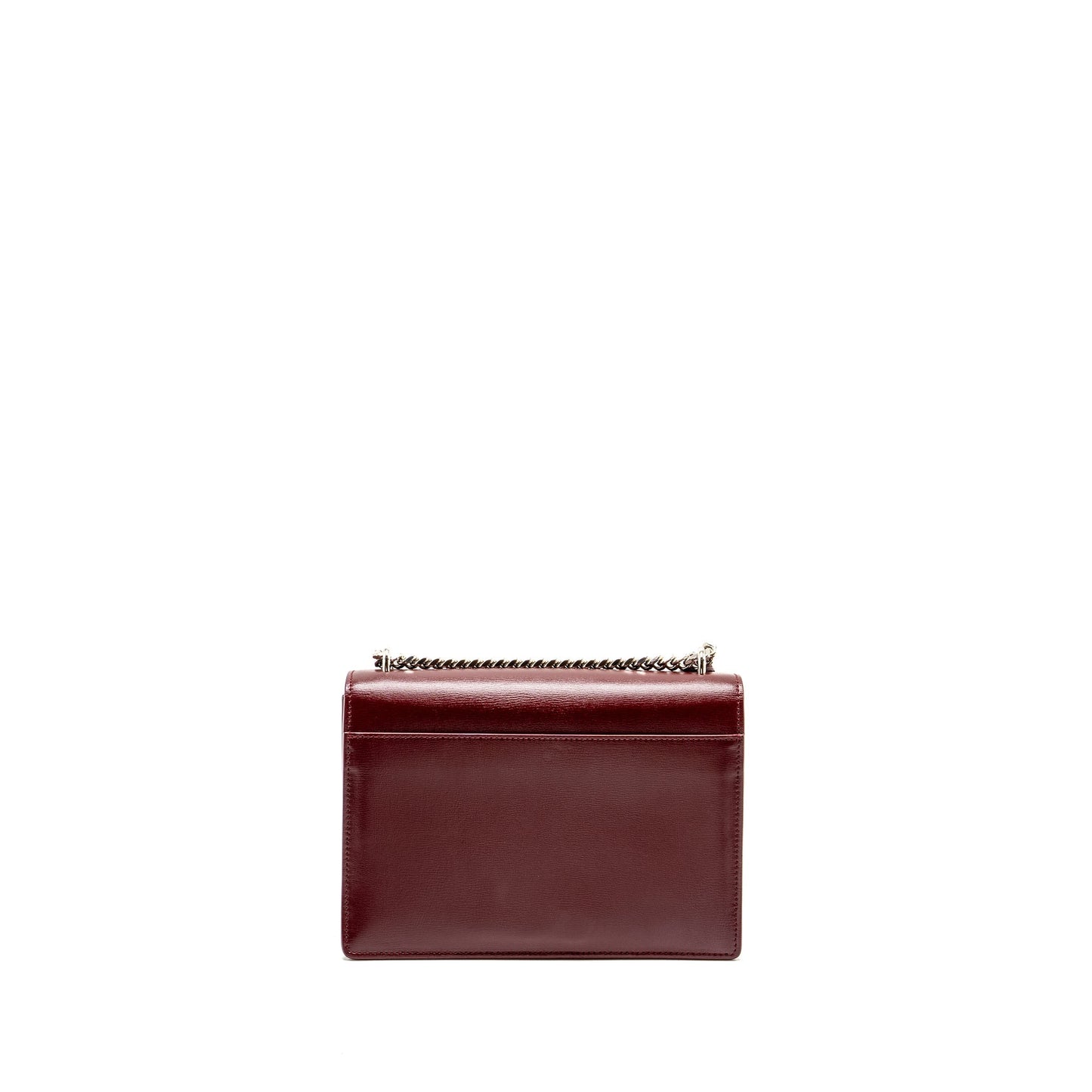YSL Saint Laurent Sunset Purse Calfskin Burgundy Travel Bag