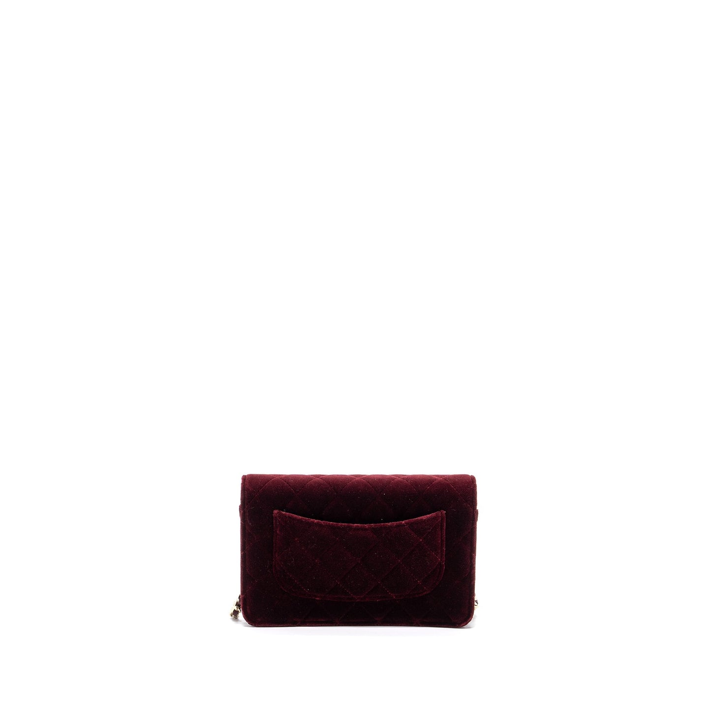 Chanel Crystal Pearl Crush On Velvet Burgundy Wallet Case