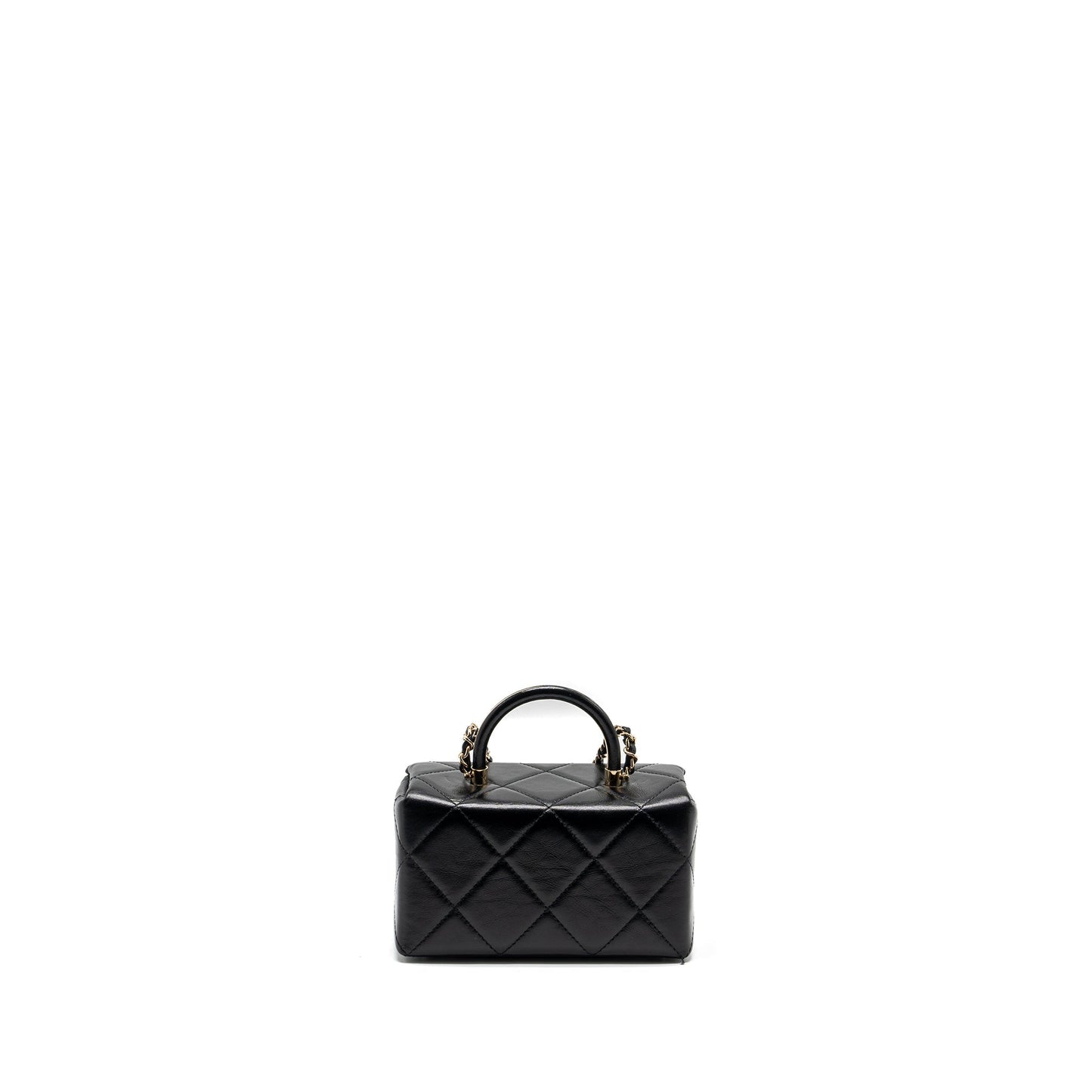 Chanel 23k top handle vanity shiny calfskin Black Handbag