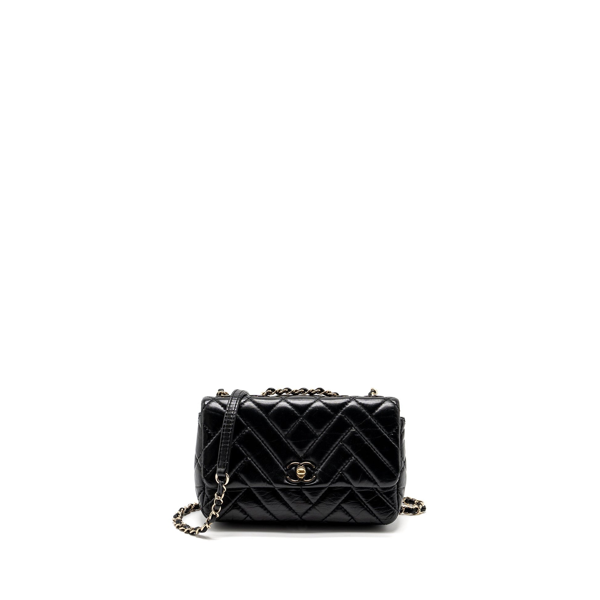 Chanel Mont Coco Flap Shiny Lambskin LGHW Black Shoulder Bag