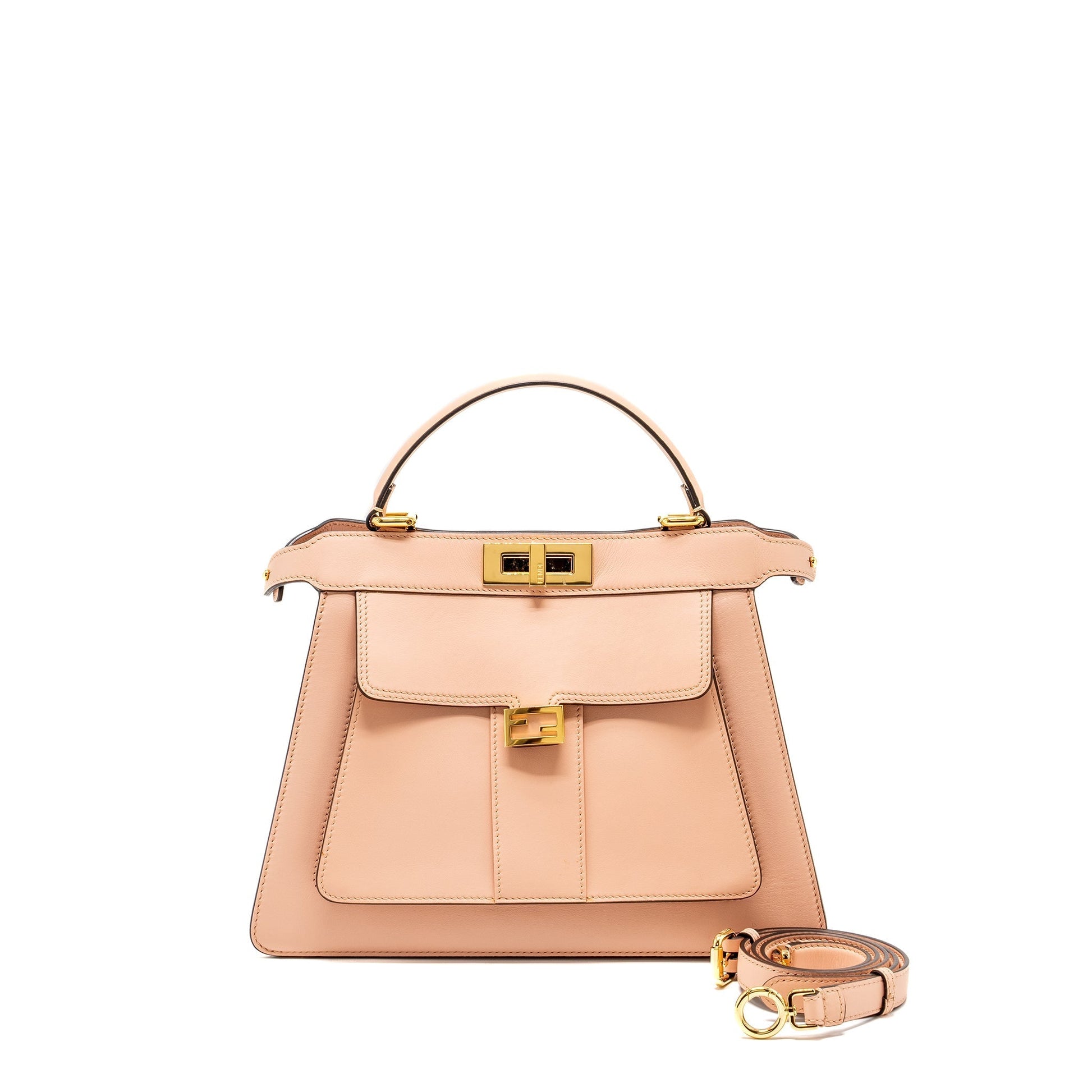 Fendi Mediume Peekaboo Iseeu Tote Light Lambskin Pink Tote Bag