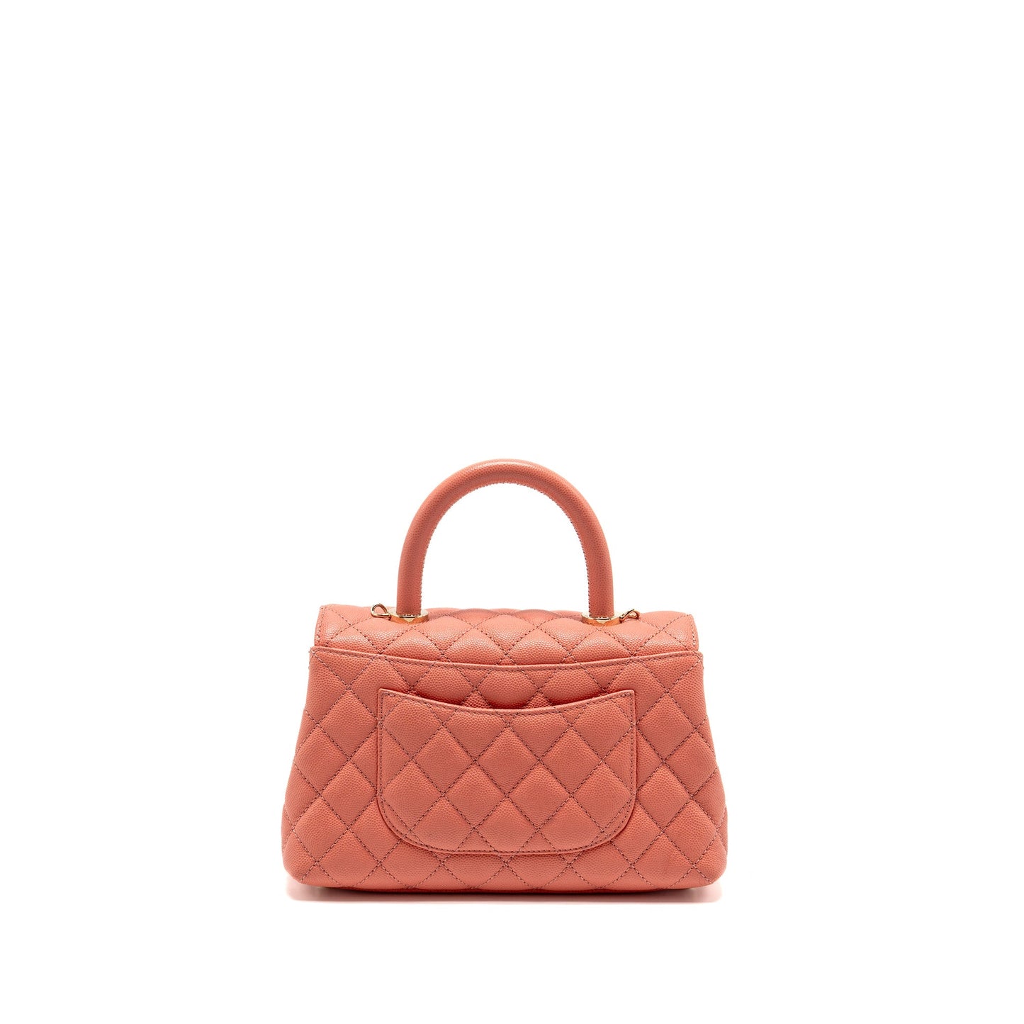 Chanel Coco handle Caviar LGHW microchip Pink Small Handbag
