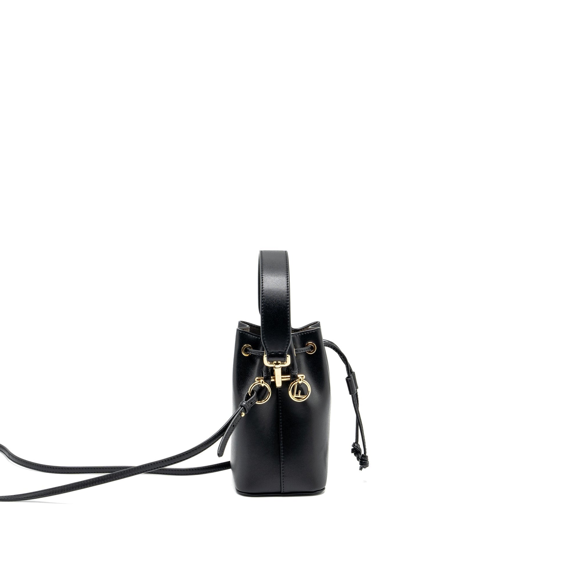 Fendi Mon Tresor Purse Calfskin Black Mini Bucket Bucket Bag