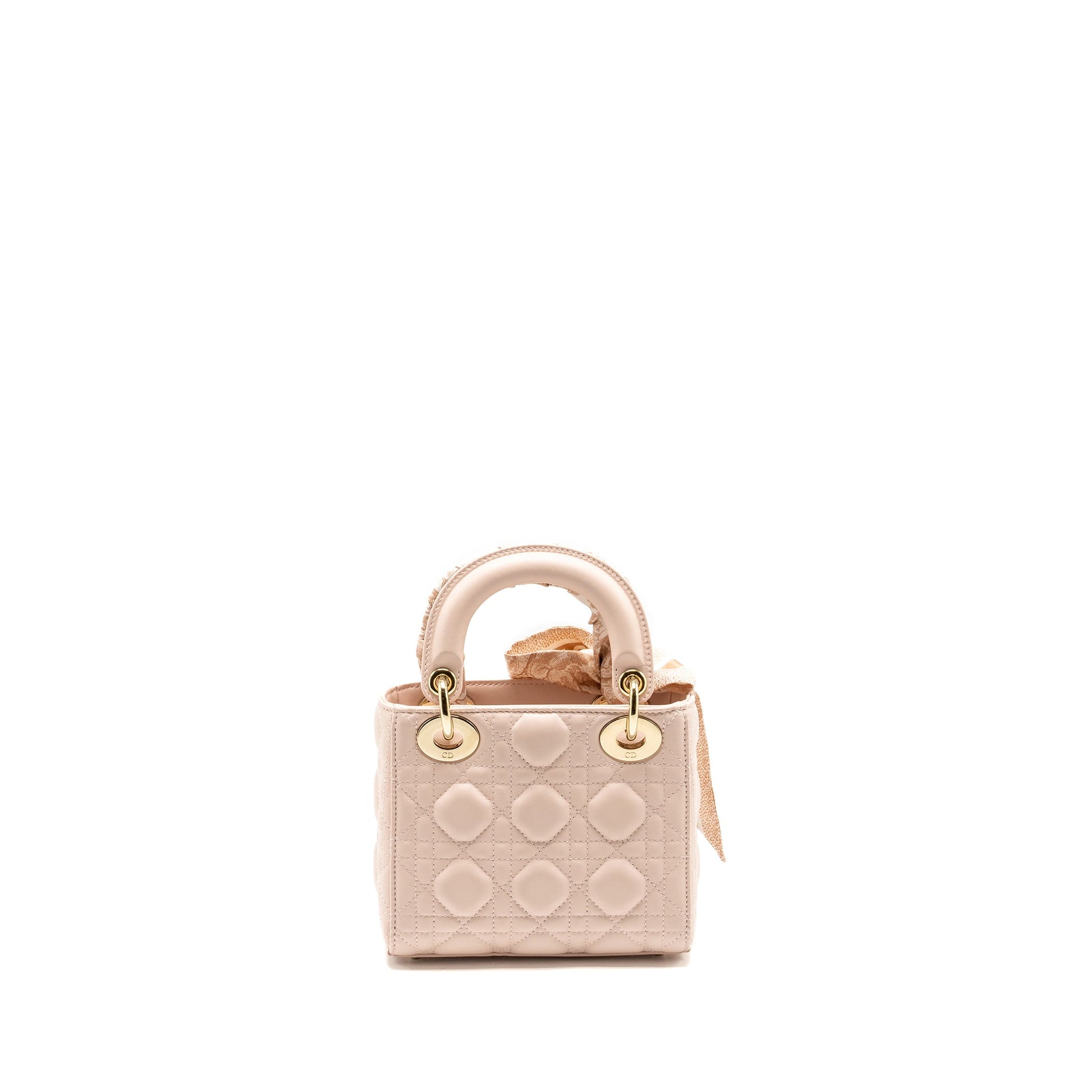 Dior Lady Lambskin Powder Handbag Pink Mini Travel Bag