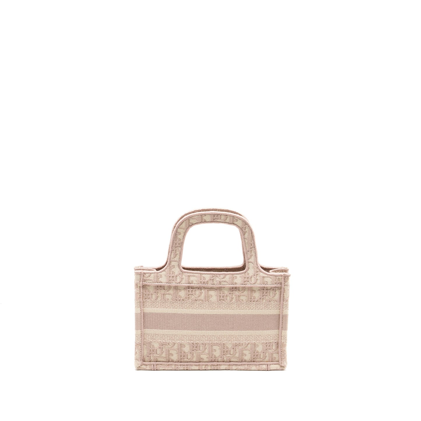 Dior Book Tote Oblique Embroidery Handbag Pink Mini Tote Bag
