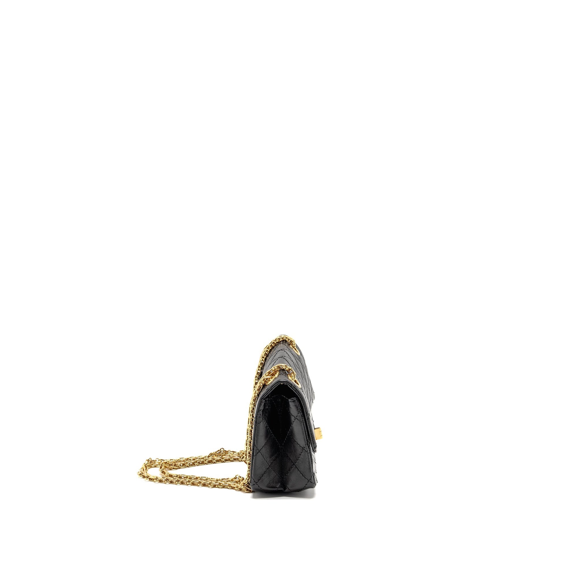 Chanel 2.55 Reissue Aged Calfskin GHW Black Mini Bag Black Ghw